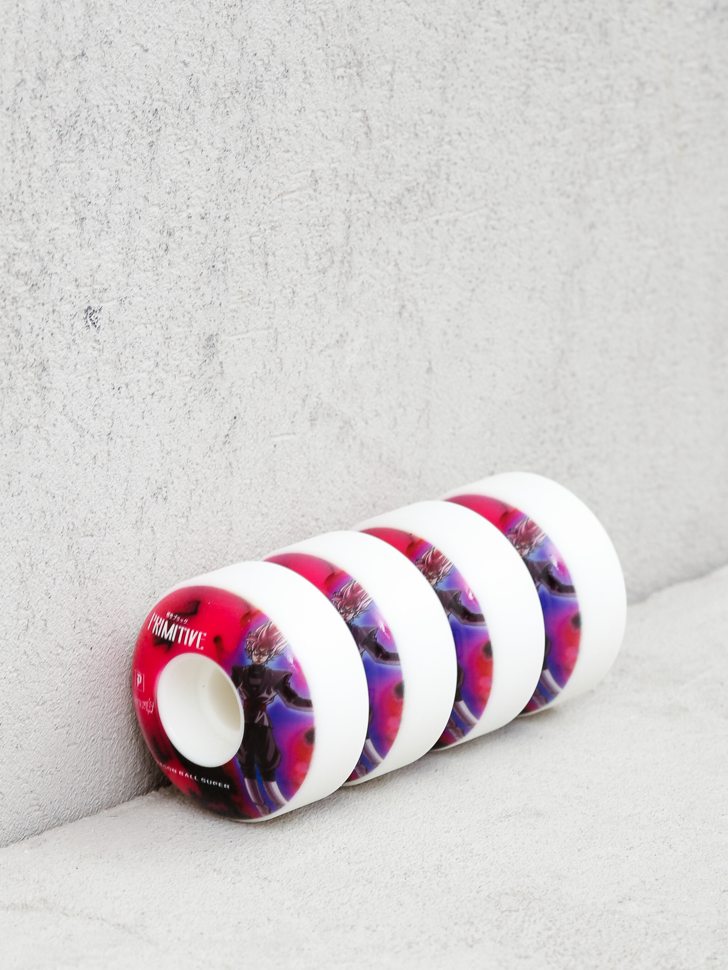 Primitive Goku Black Rose Swirl Wheels (white)