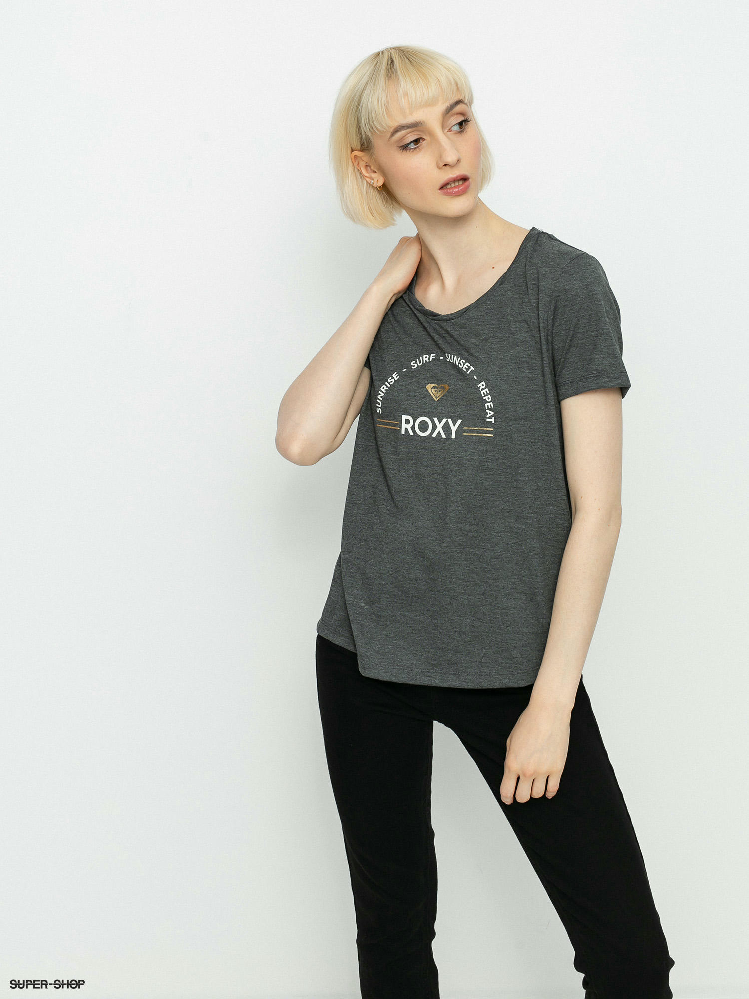 Chasing T-shirt (anthracite) A Roxy Swell Wmn The