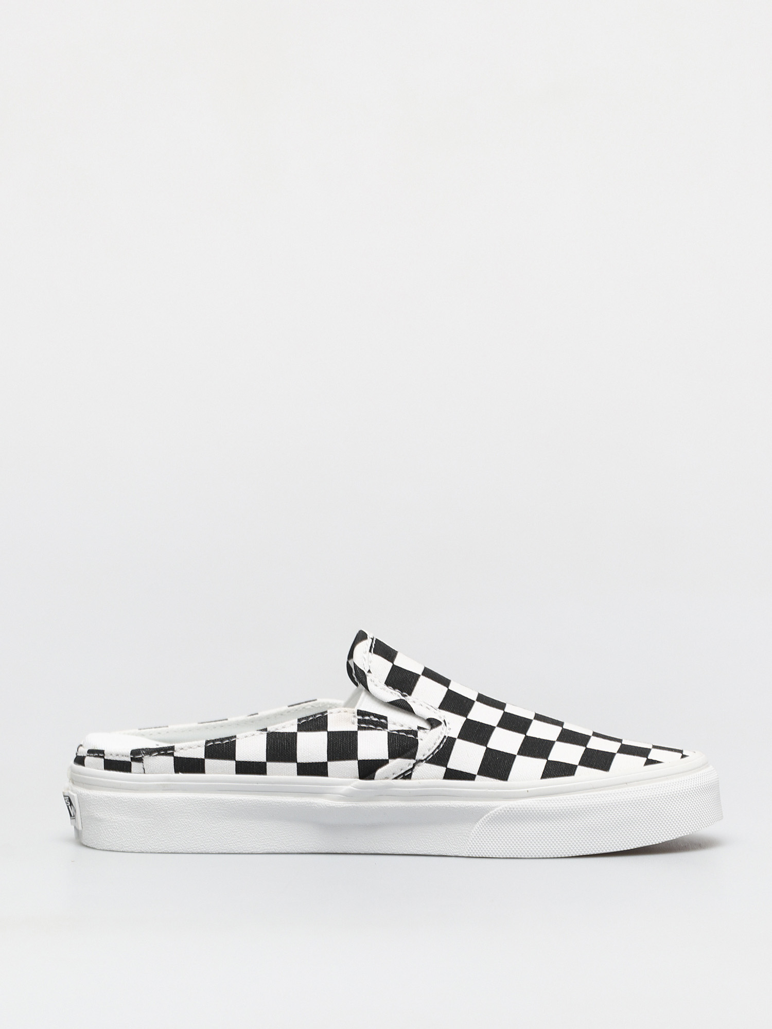 vans leather checkerboard mule