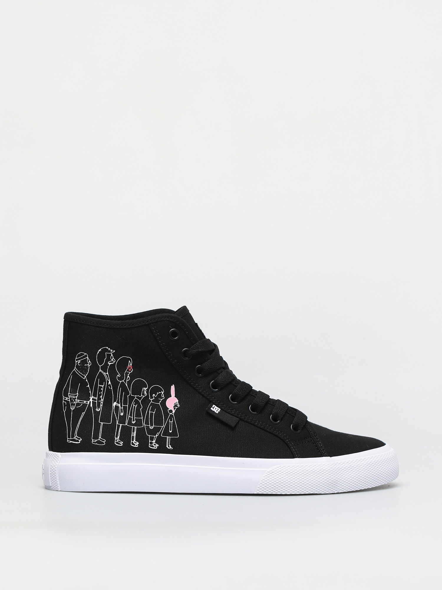DC X BB Bobs Burgers Manual Hi Shoes (black/white/pink)