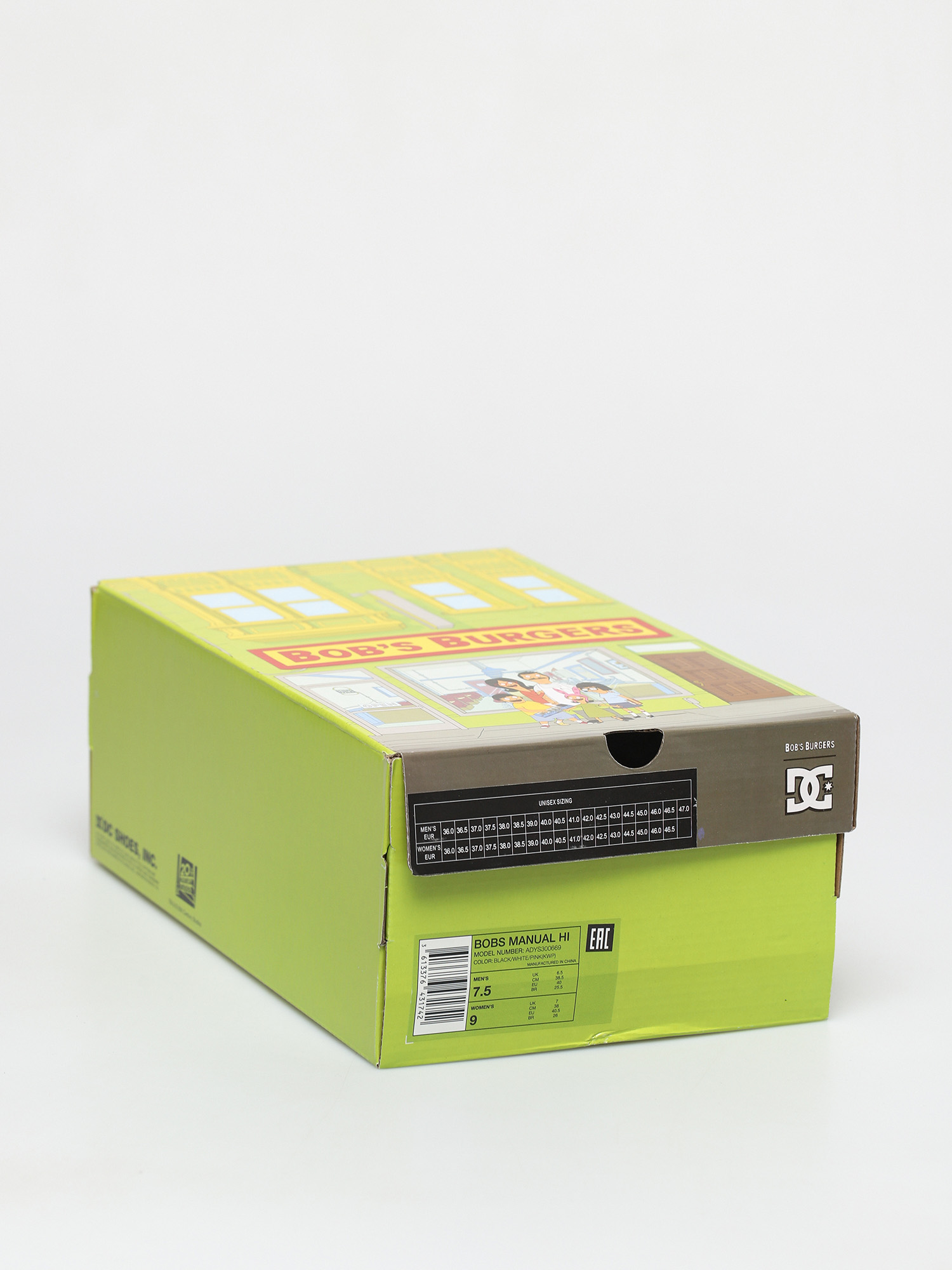 DC X BB Bobs Burgers Manual Hi Shoes (black/white/pink)