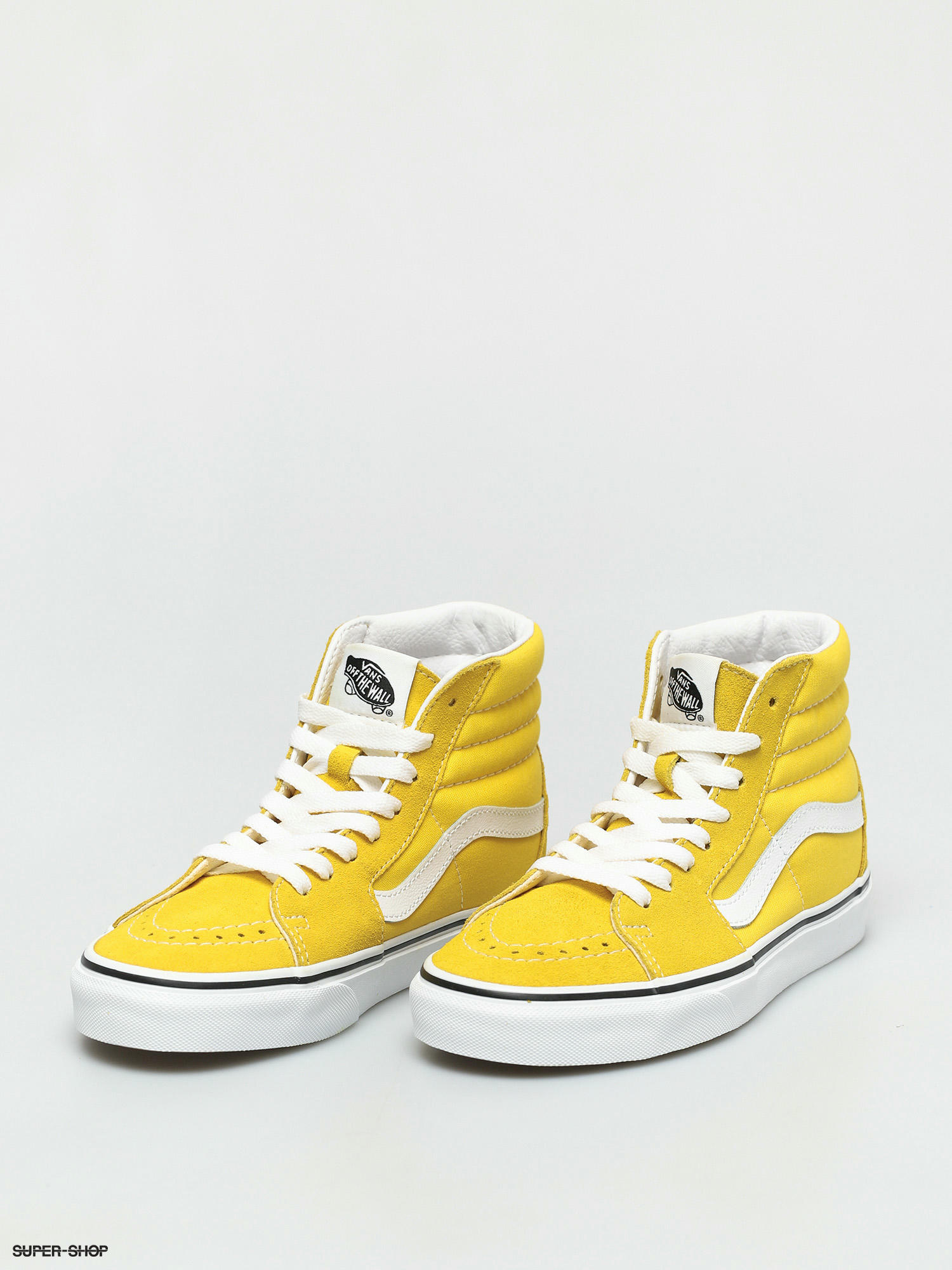 Yellow and discount white vans