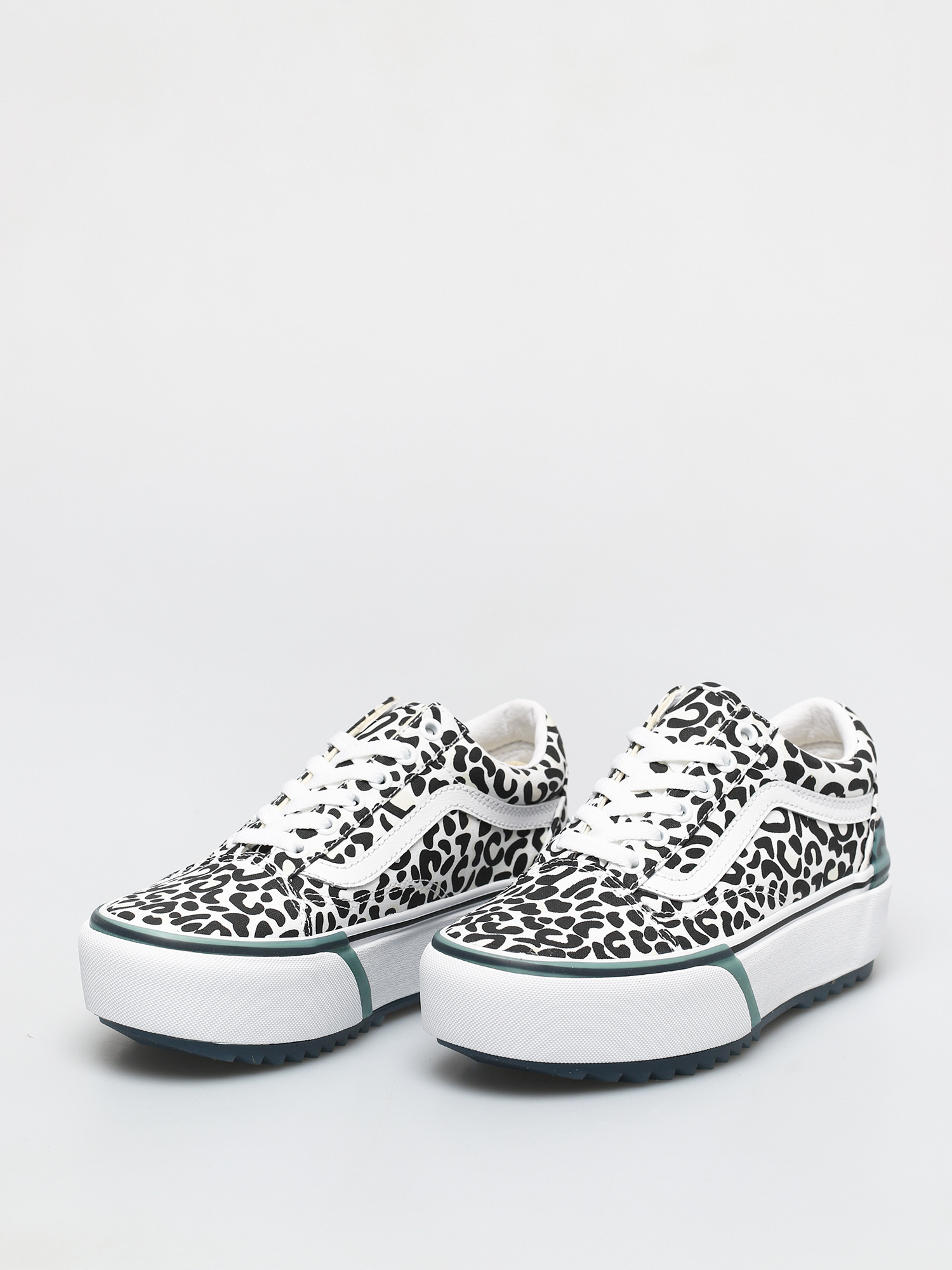 Vans Old Skool Stacked Shoes (uv ink leopard/true white)