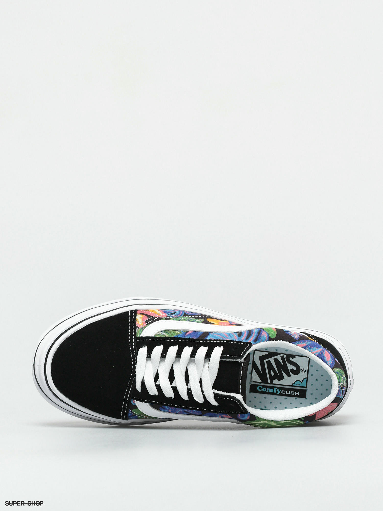 vans comfycush old skool black white