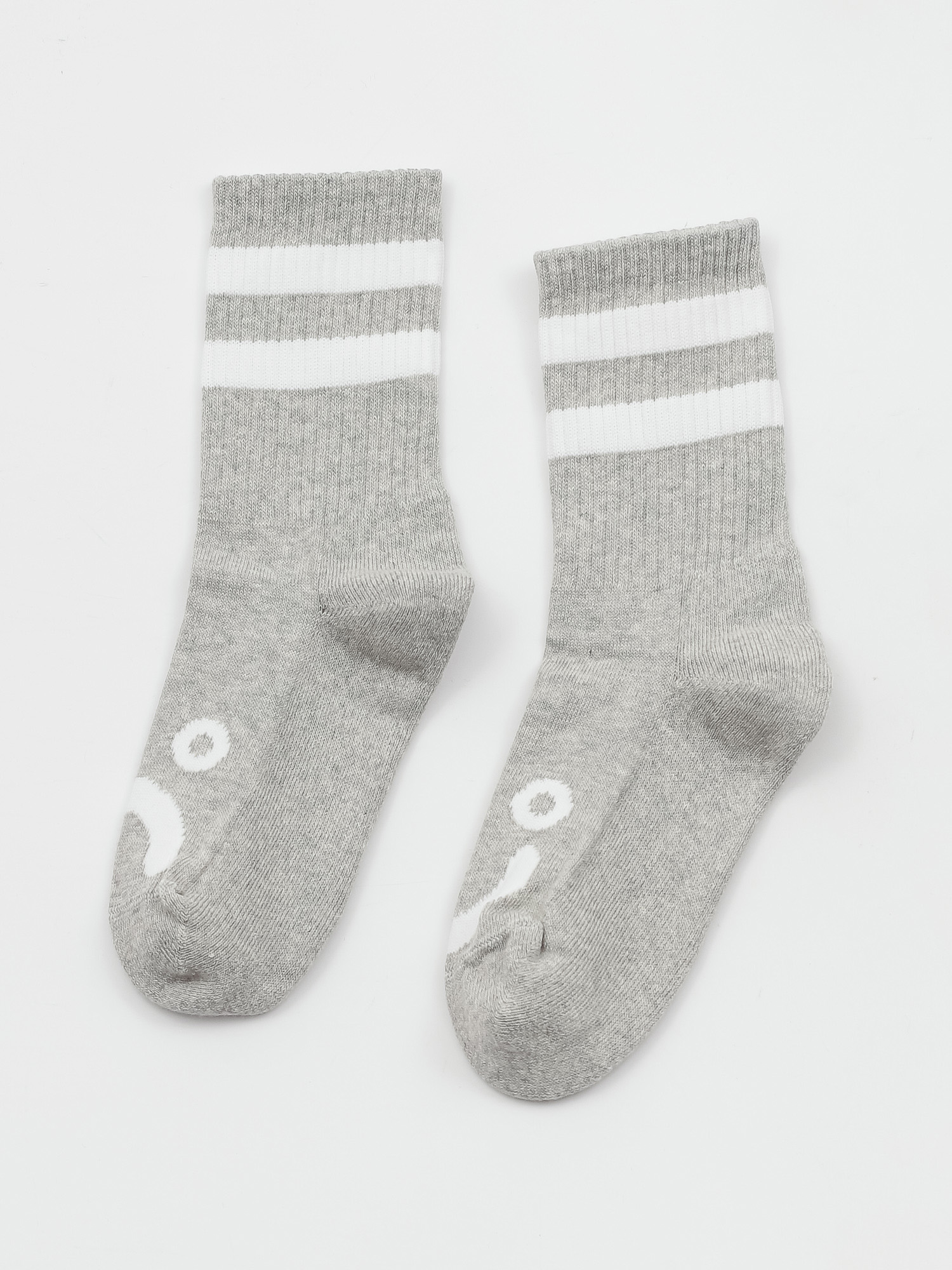 Polar Skate Happy Sad Socks (heather grey)