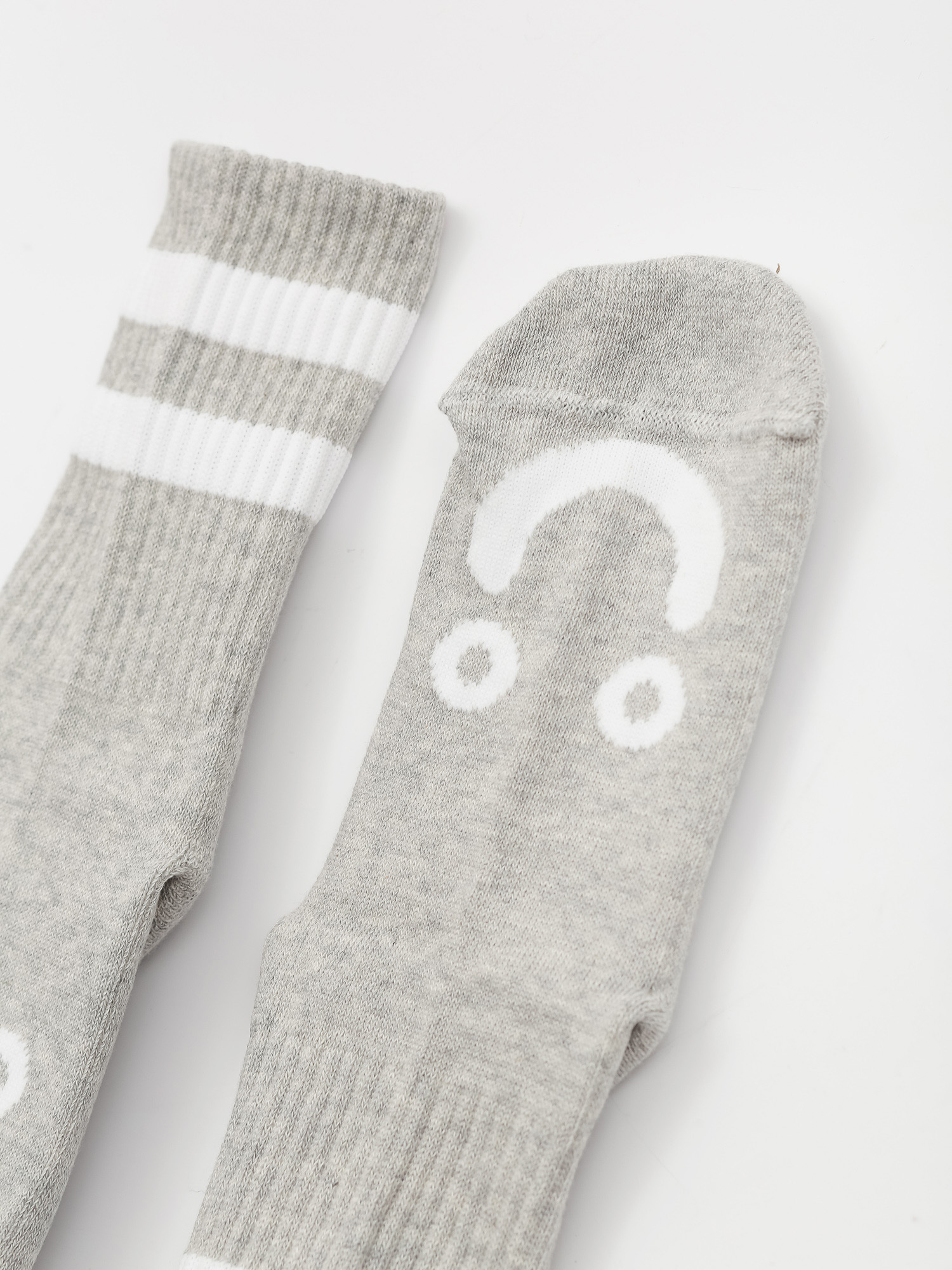 Polar Skate Happy Sad Socks (heather grey)
