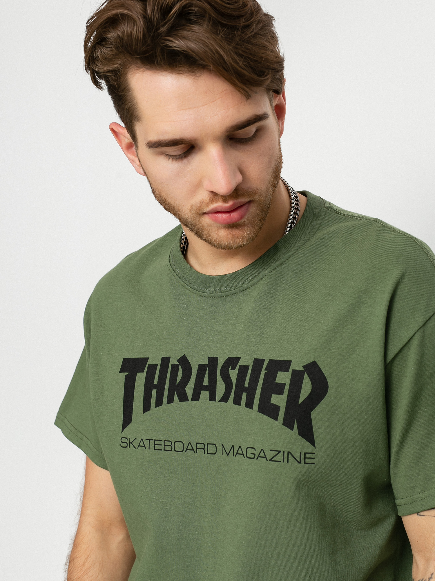 Thrasher T-shirt Skate Mag (military green)