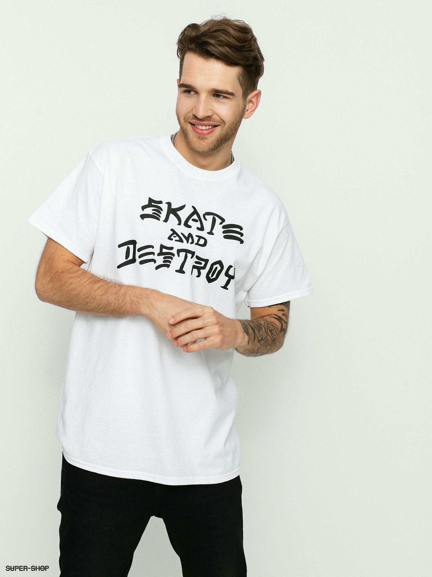 Thrasher T-shirt Skate And Destroy (white)