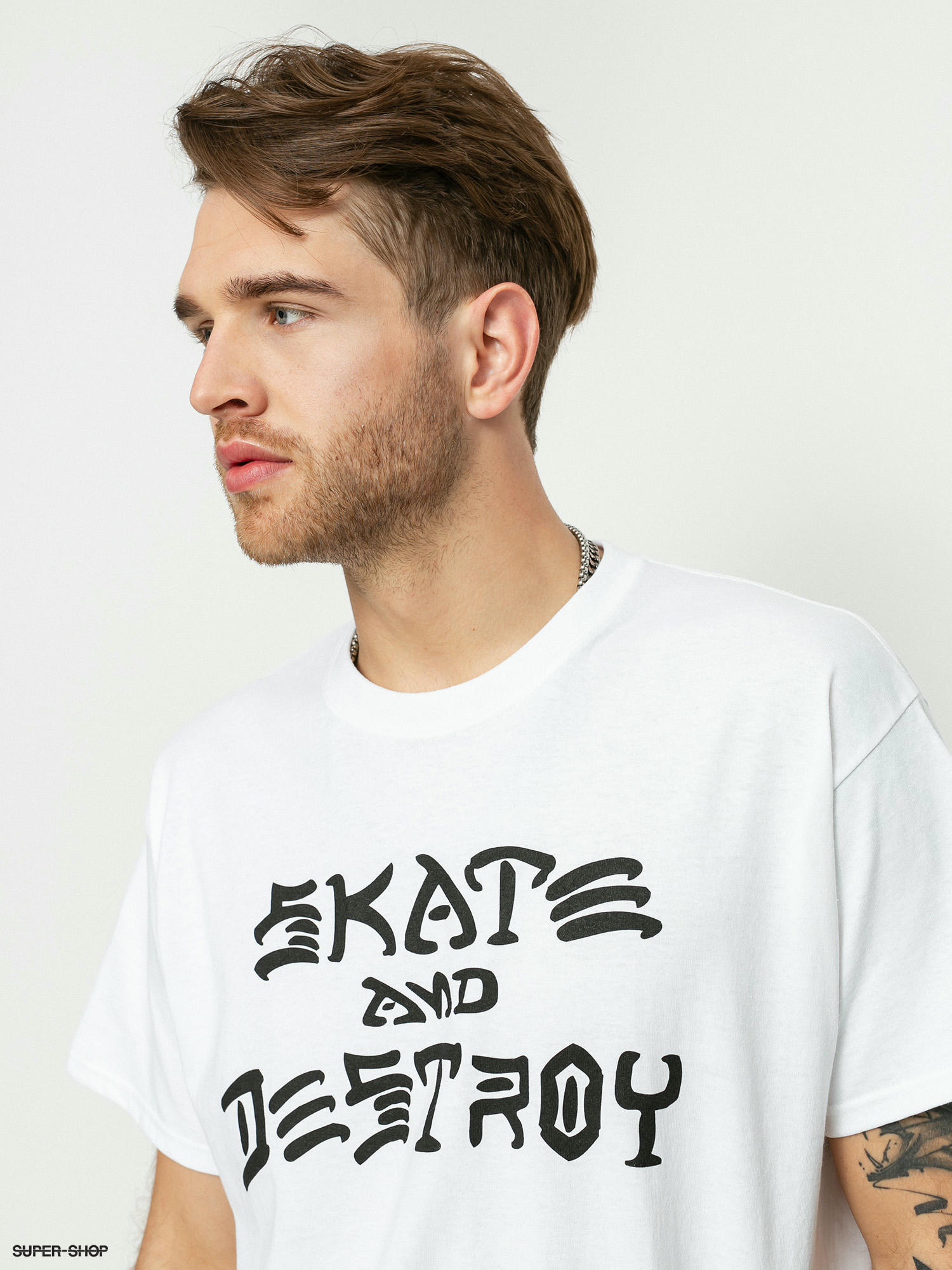 Thrasher T-shirt Skate And Destroy (white)