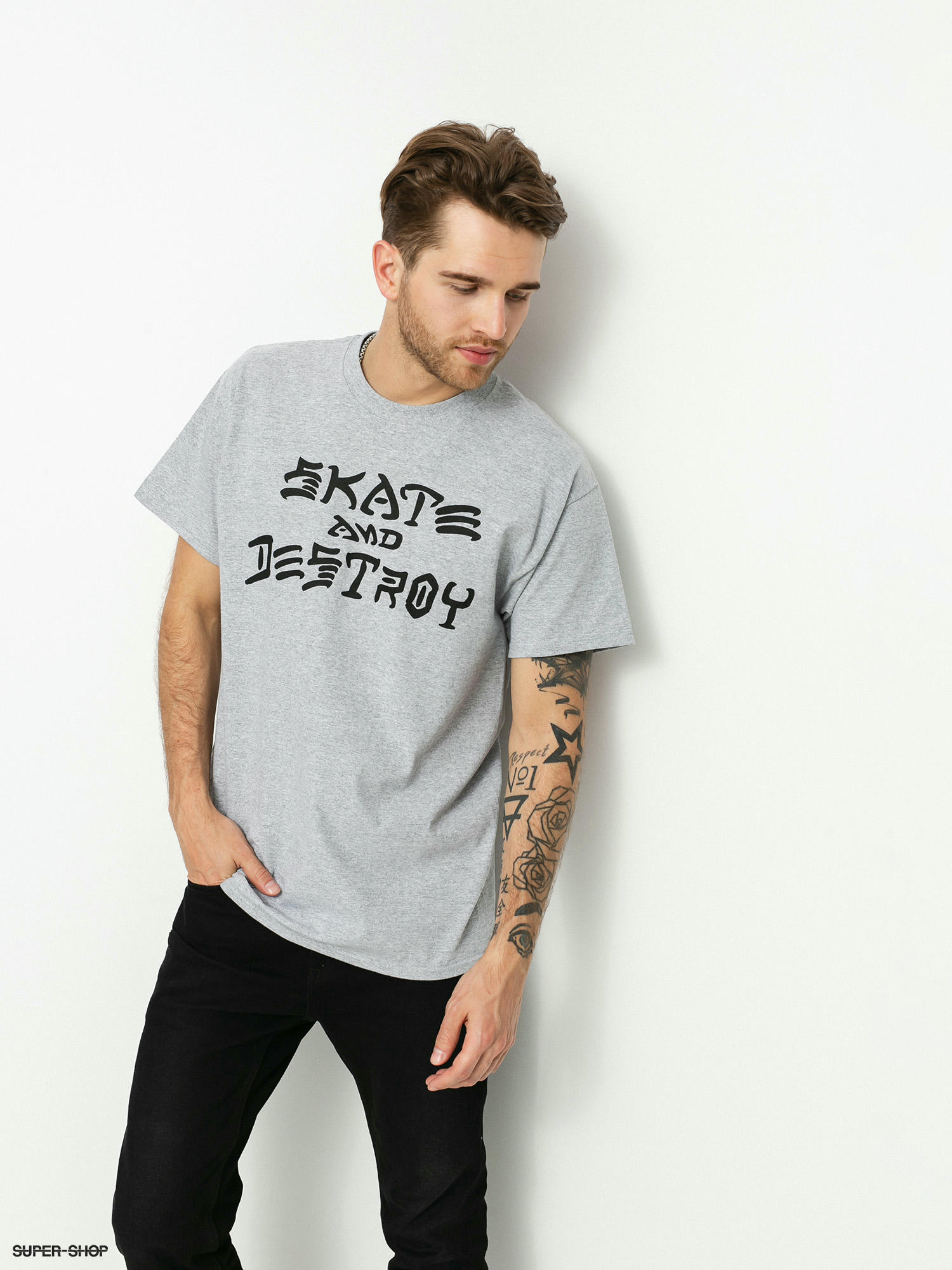 Thrasher T-shirt Skate And Destroy (grey)