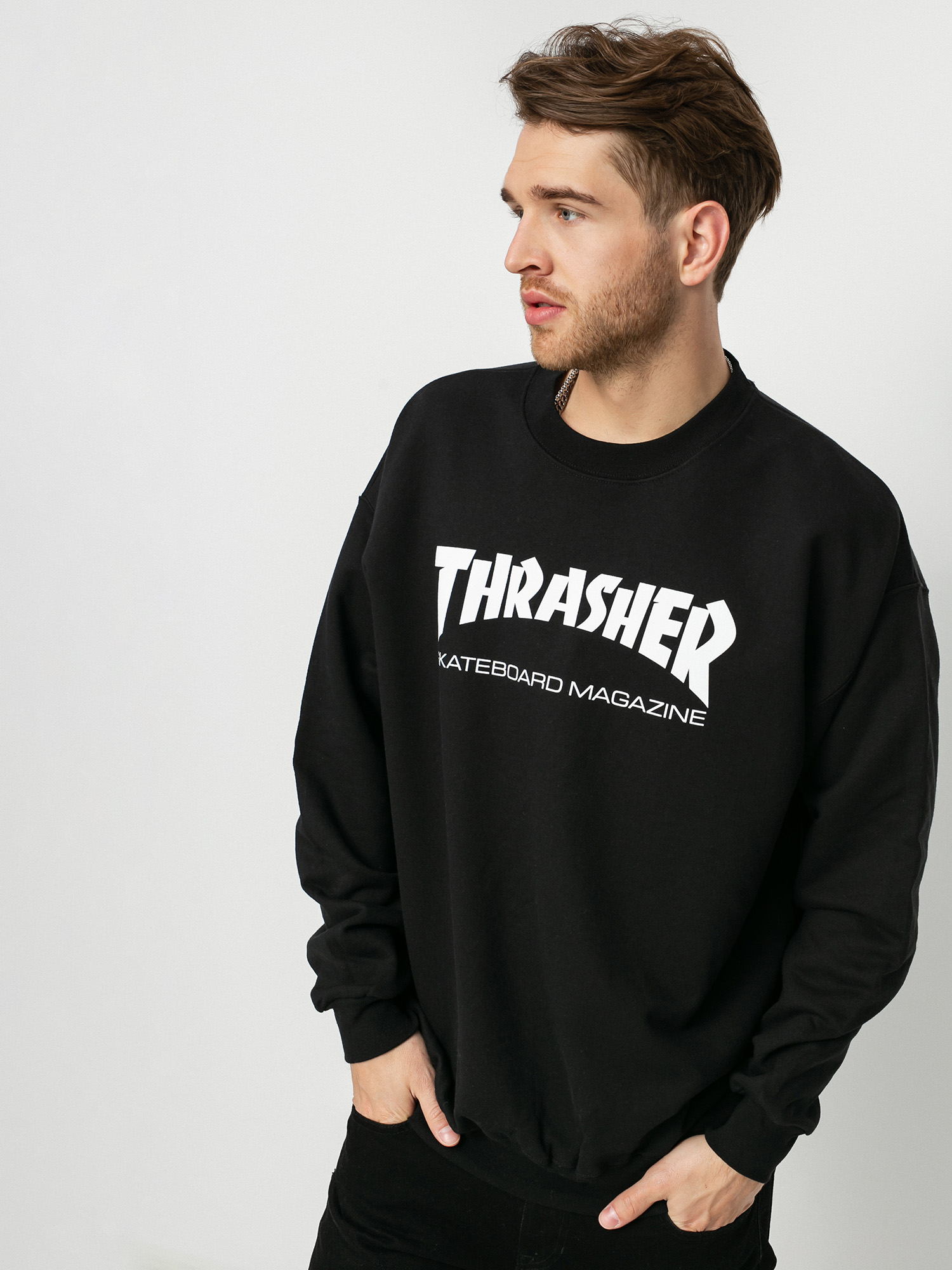 Thrasher Sweatshirt Skate Mag Crew (black)