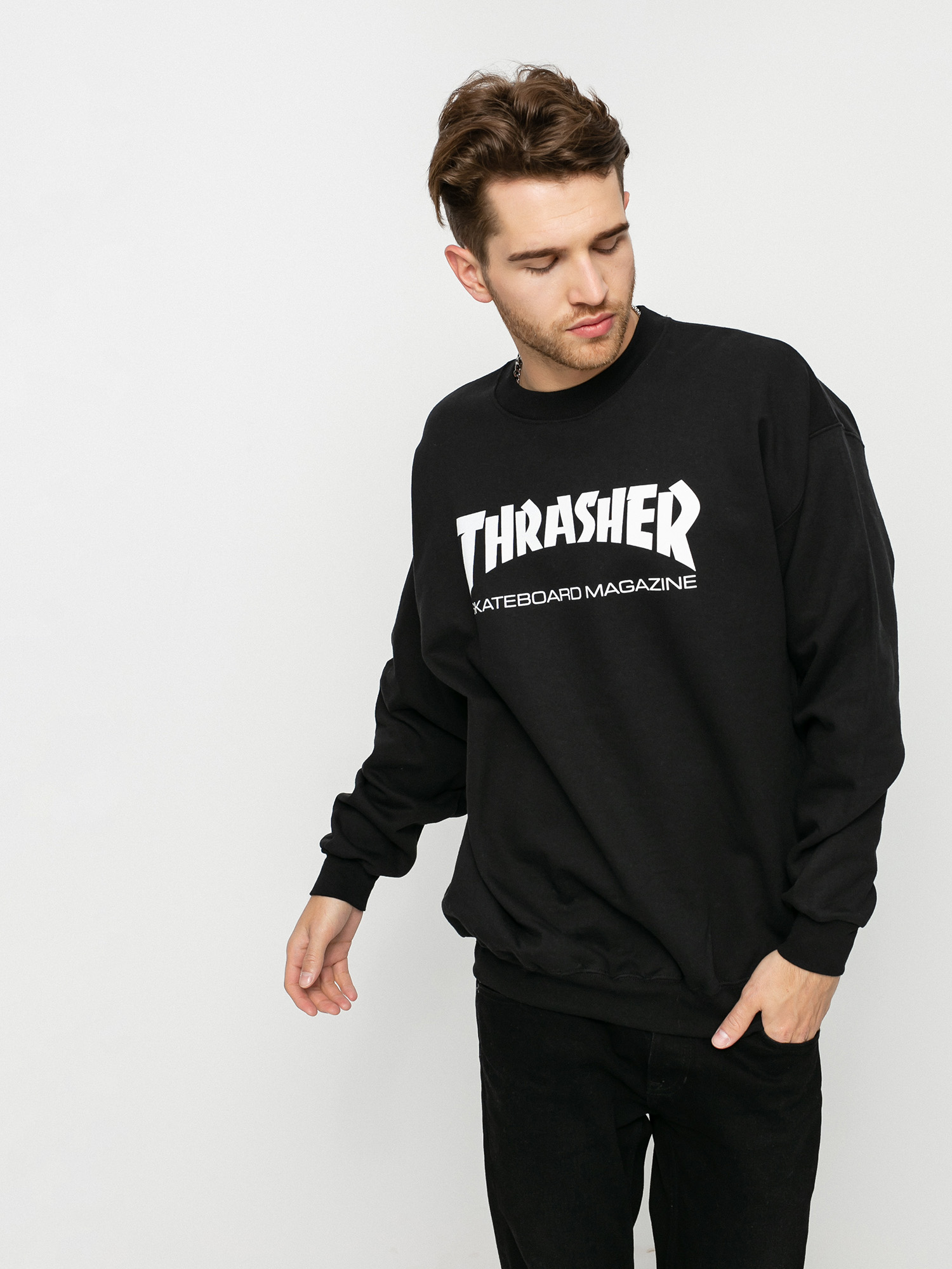 Thrasher Sweatshirt Skate Mag Crew (black)