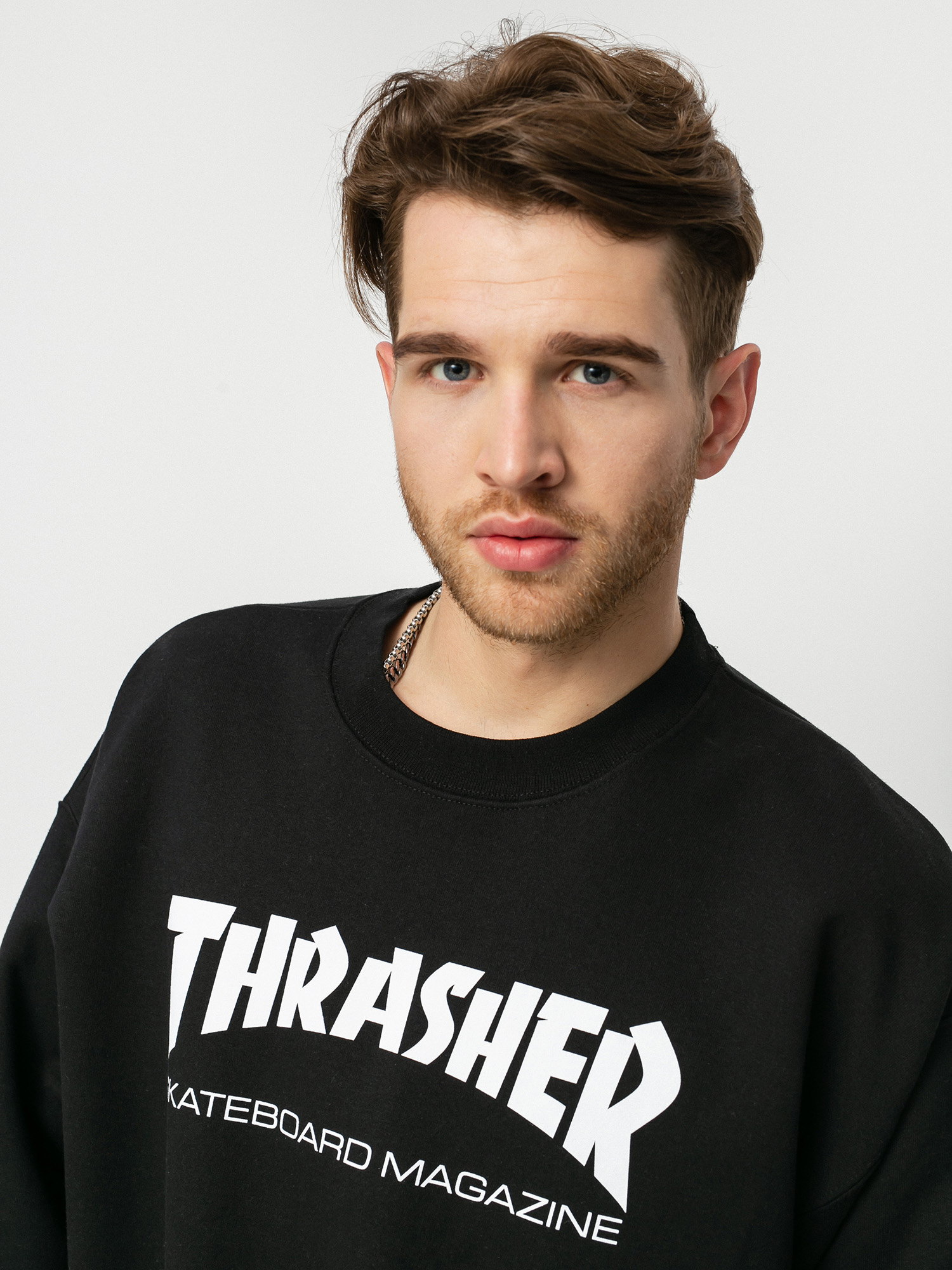 Thrasher Sweatshirt Skate Mag Crew (black)