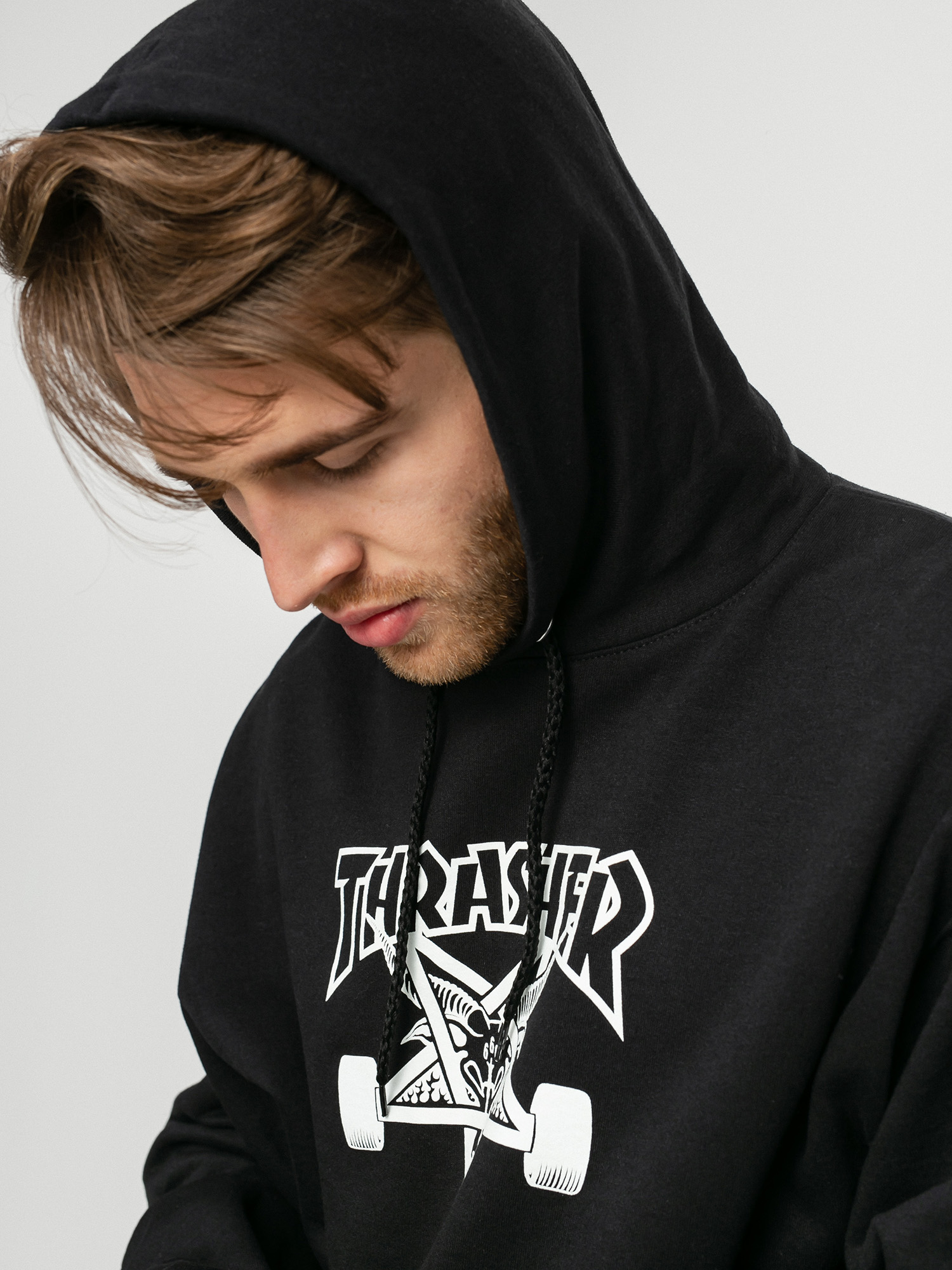 Thrasher Hoodie Skate Goat HD (black/white)