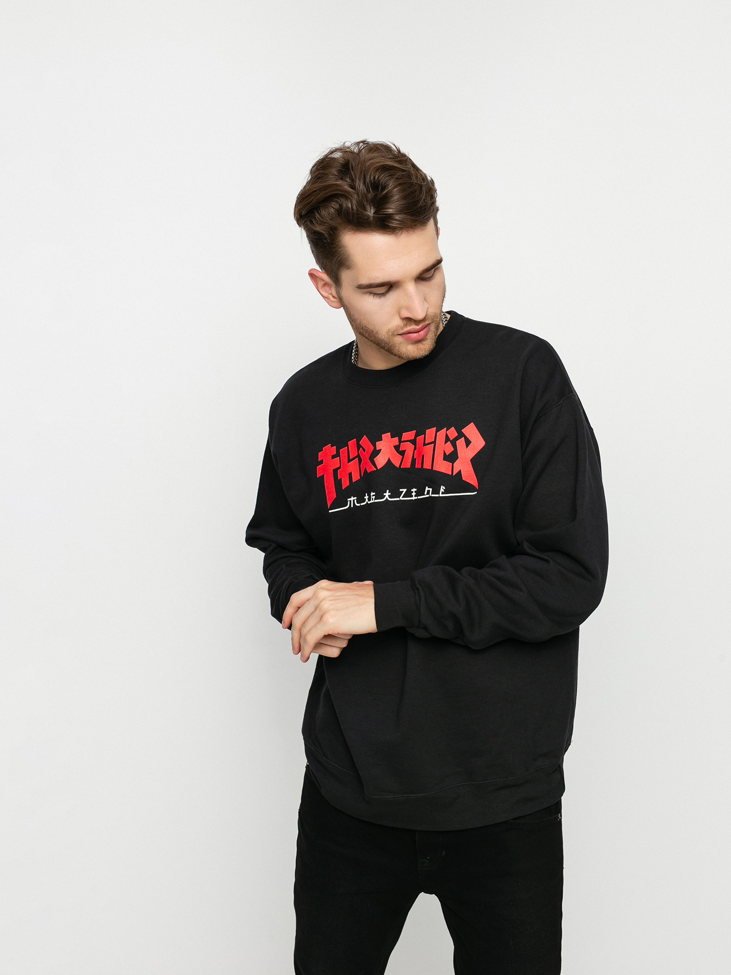Thrasher Godzilla Crew Sweatshirt (black)