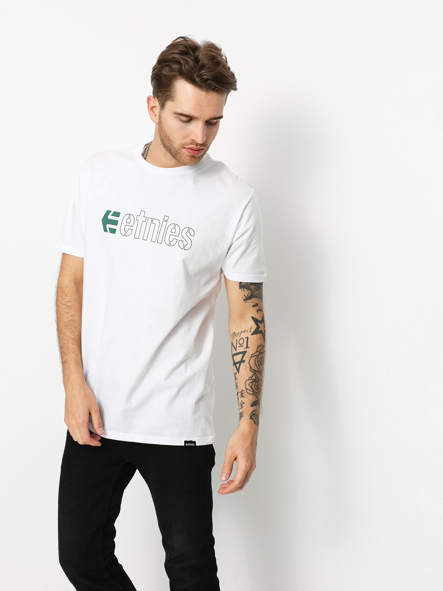 Etnies Ecorp T-shirt (white/black/green)
