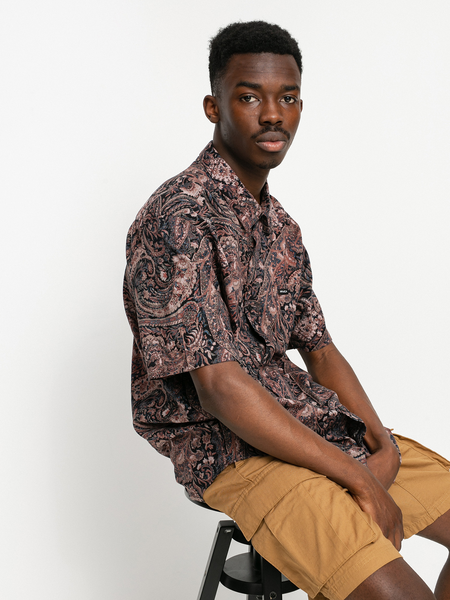 rvca paisley shirt
