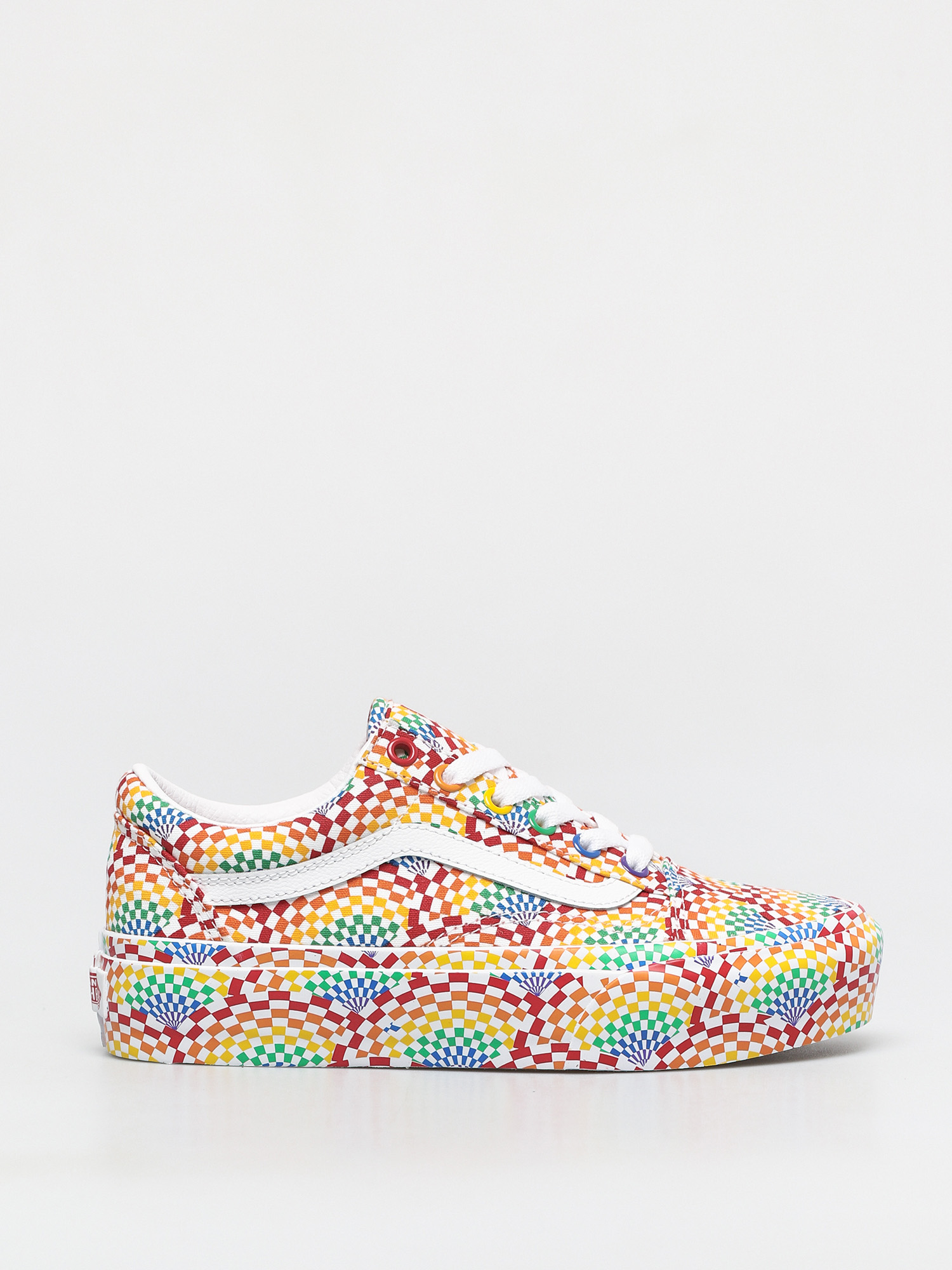 Vans Old Skool Platform Schuhe (pride multi/true white)