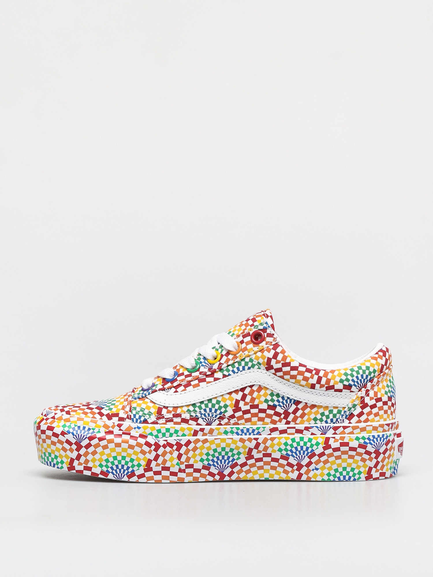 Vans Old Skool Platform Schuhe (pride multi/true white)