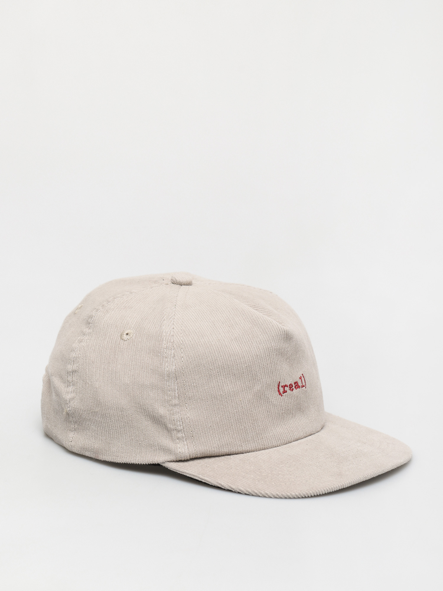Real Lower Snapback Cap (light grey/red)