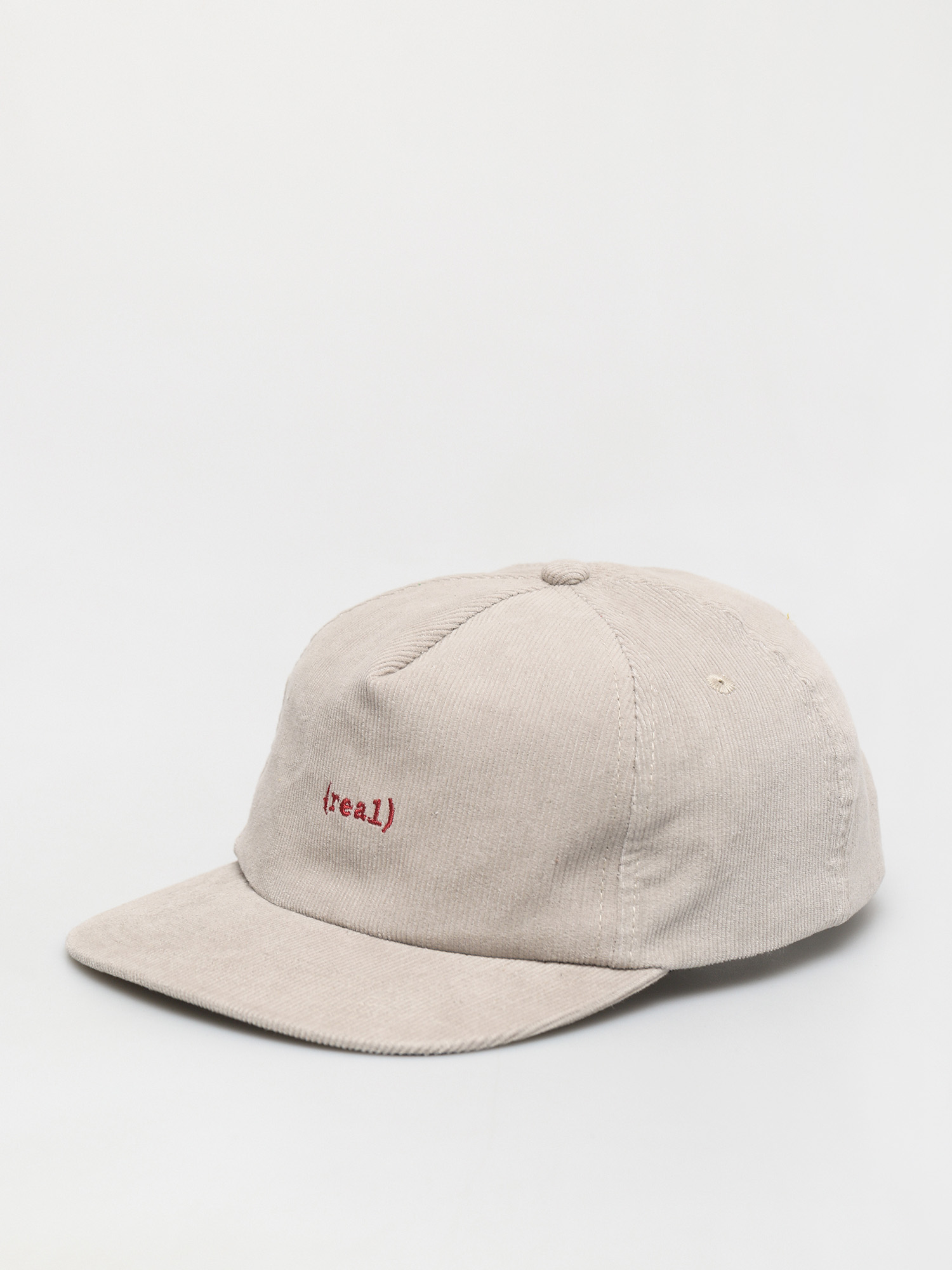 Real Lower Snapback Cap (light grey/red)