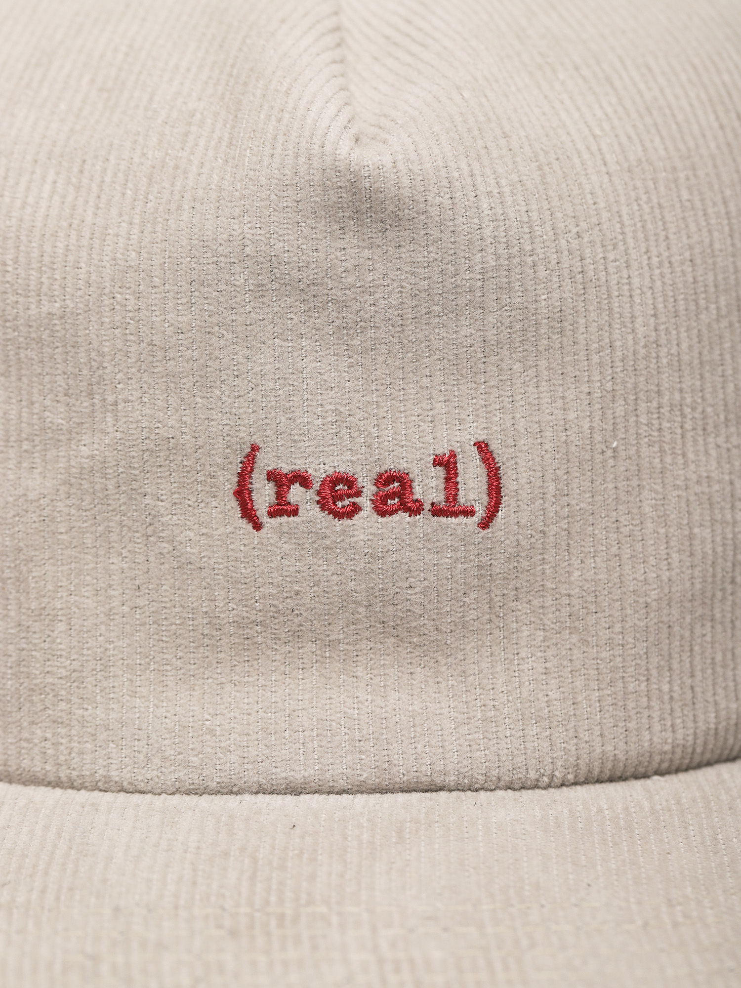 Real Lower Snapback Cap (light grey/red)