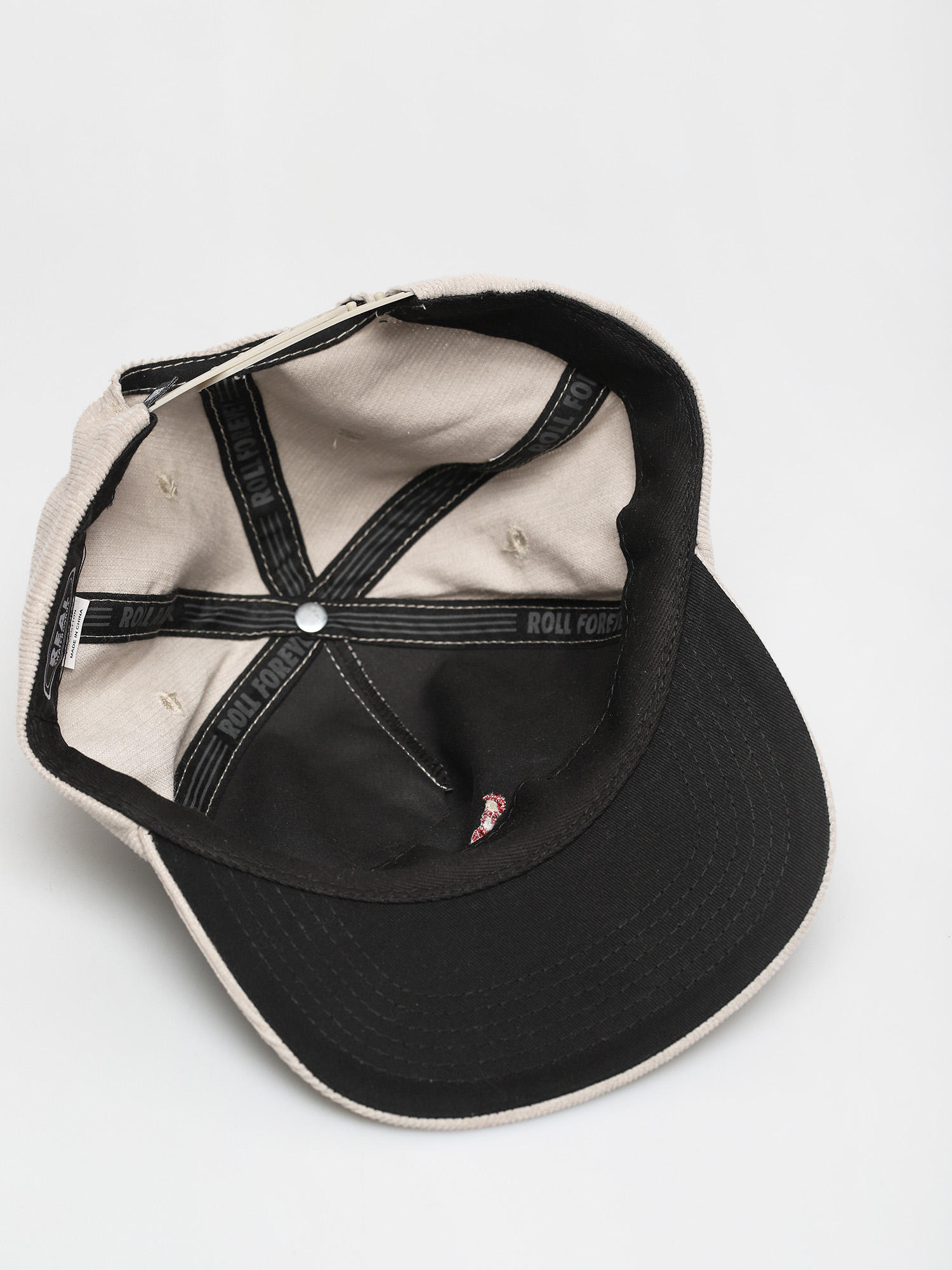 Real Lower Snapback Cap (light grey/red)