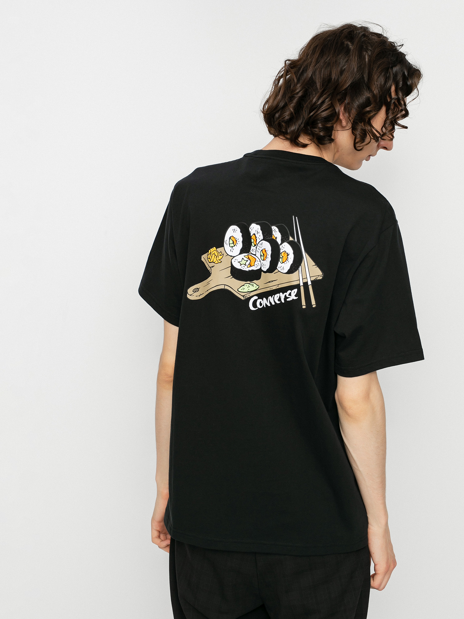 converse black t shirt