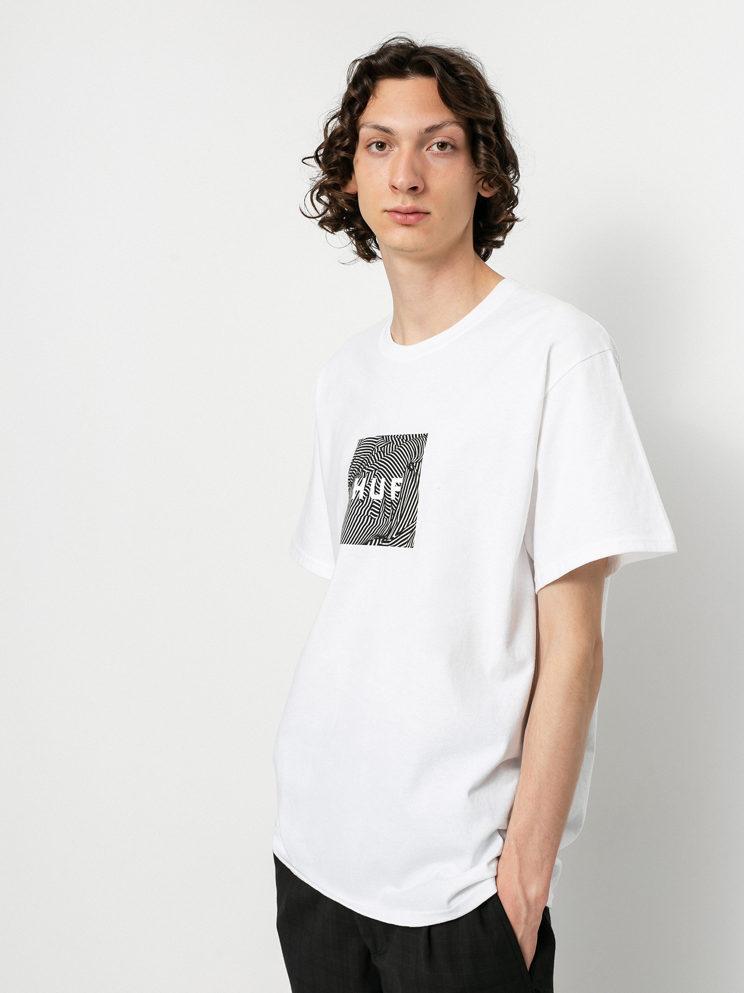 white huf shirt