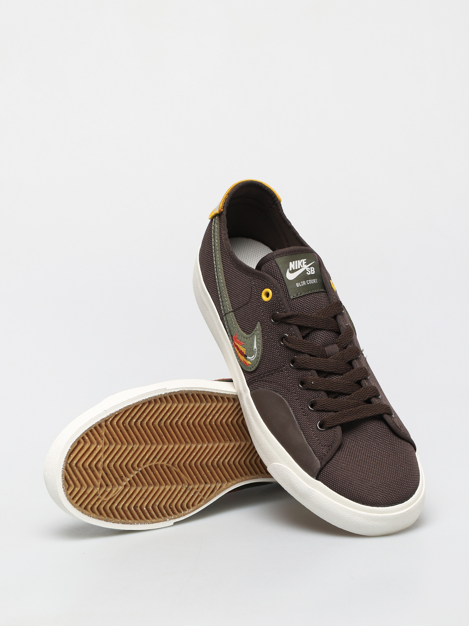 Nike SB X Daan Van Der Linden Blazer Court Shoes (baroque brown/medium olive light bone)