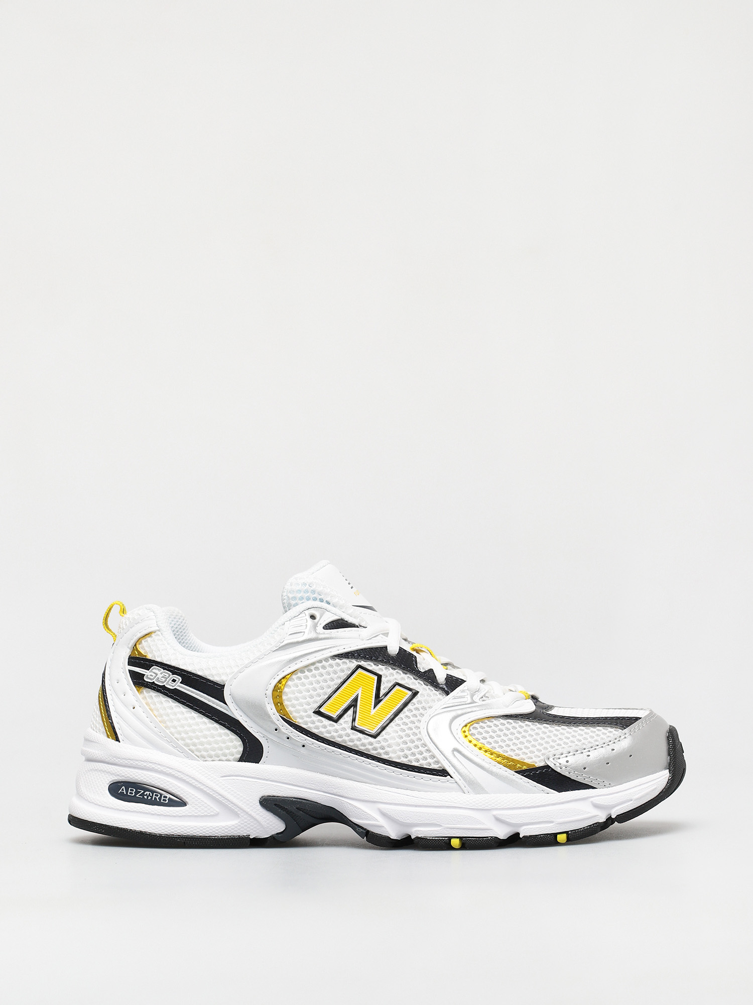 new balance 530 white and gold