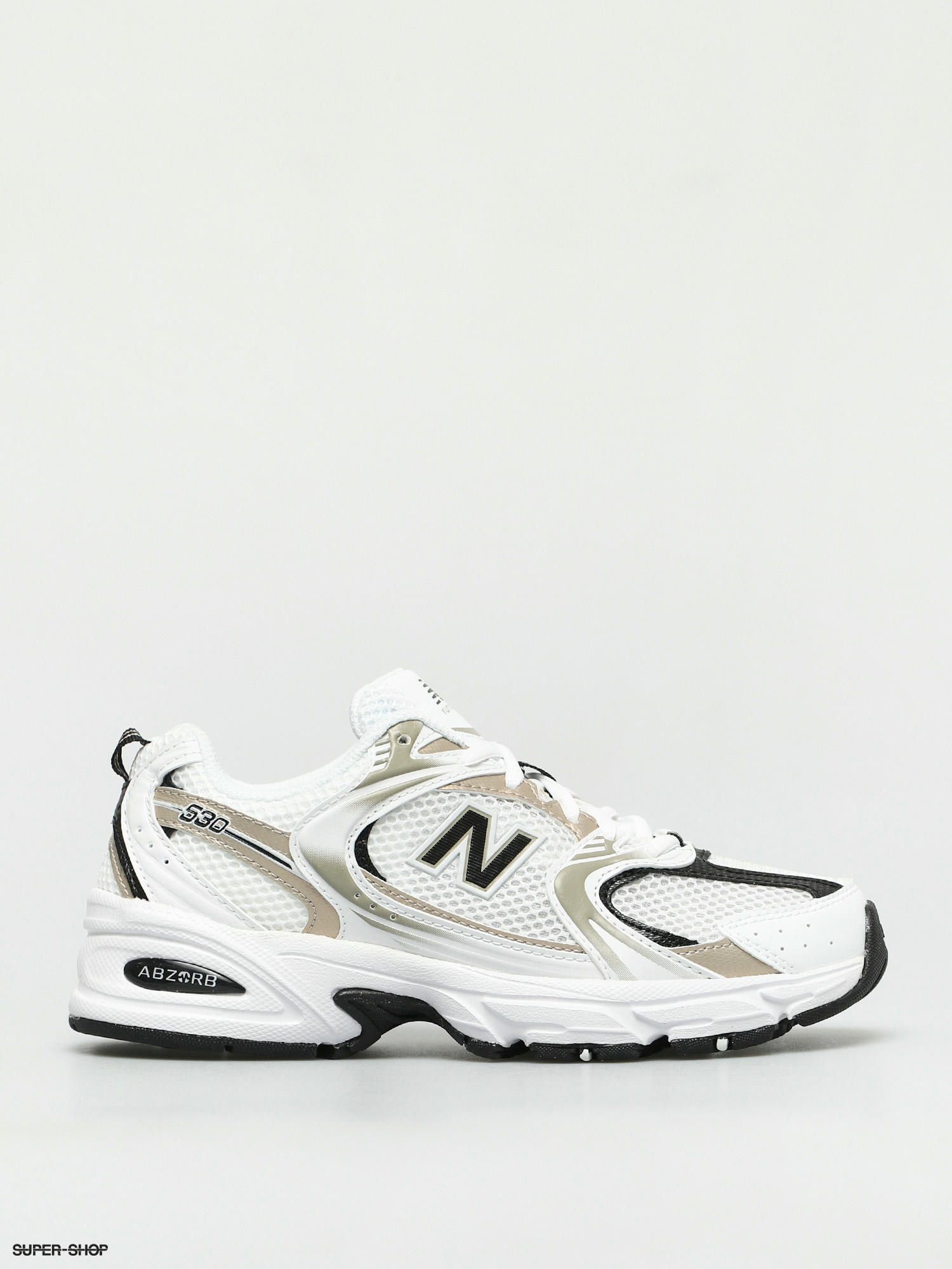 new balance white and gold shoes