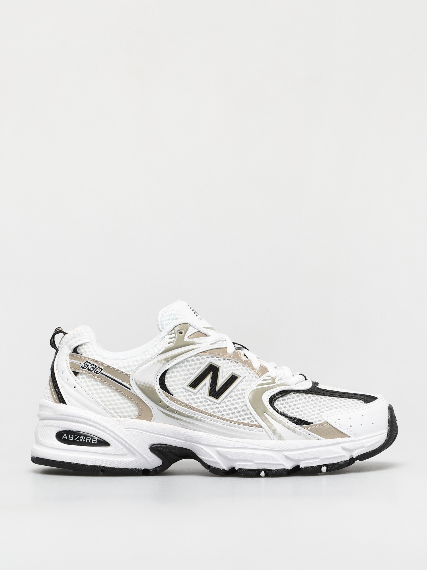 New Balance 530 Shoes (munsell white/light gold met)