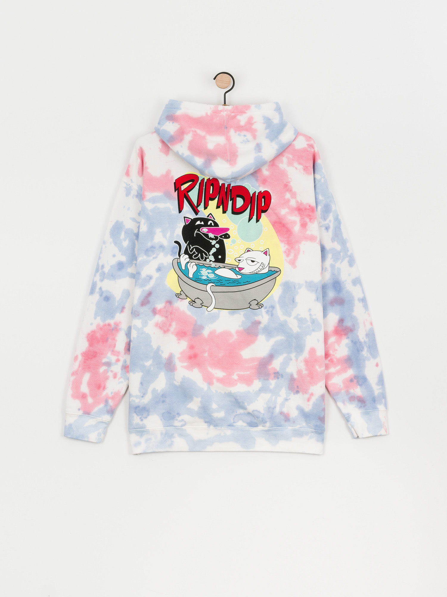 RipNDip Bath Time HD Hoodie - blue (periwinkle & pink tie dye)