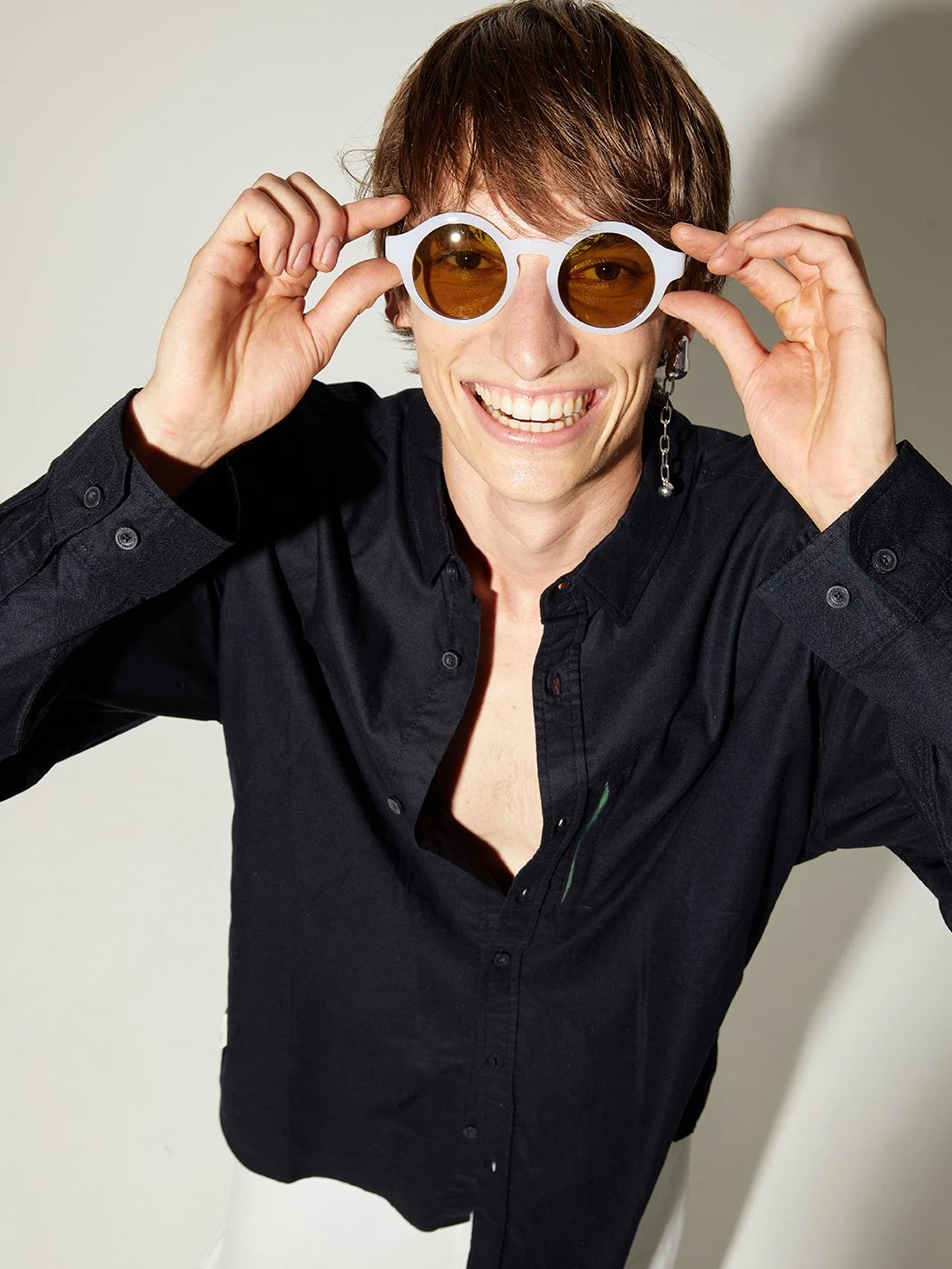 Szade Lazenby Sonnenbrille (bleach wht/char olive/caper)