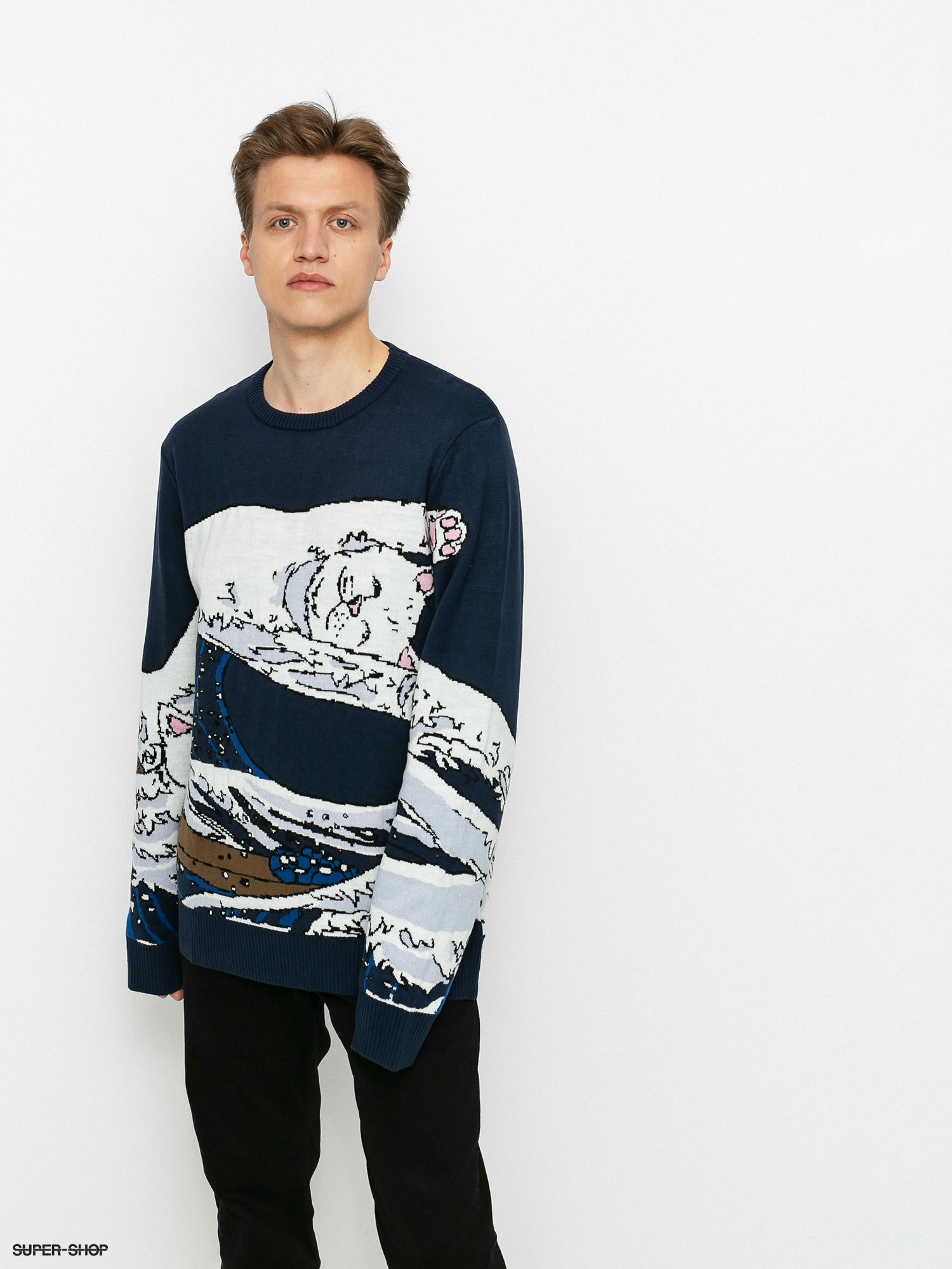 RipNDip Great Wave Sweater navy