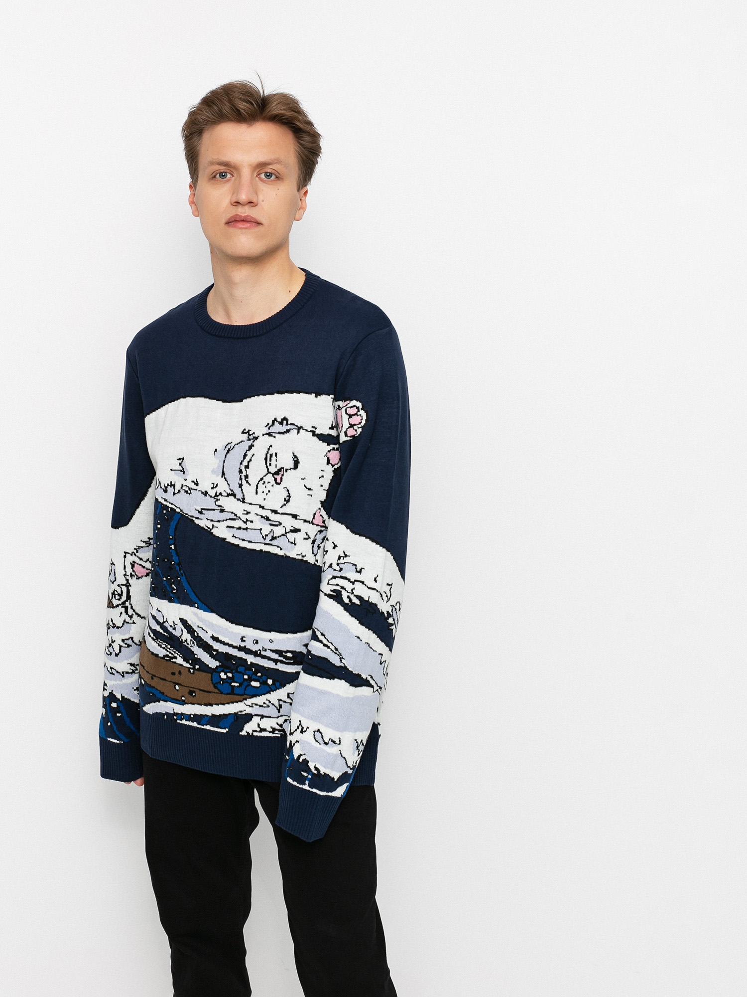 RipNDip Great Wave Sweater (navy)