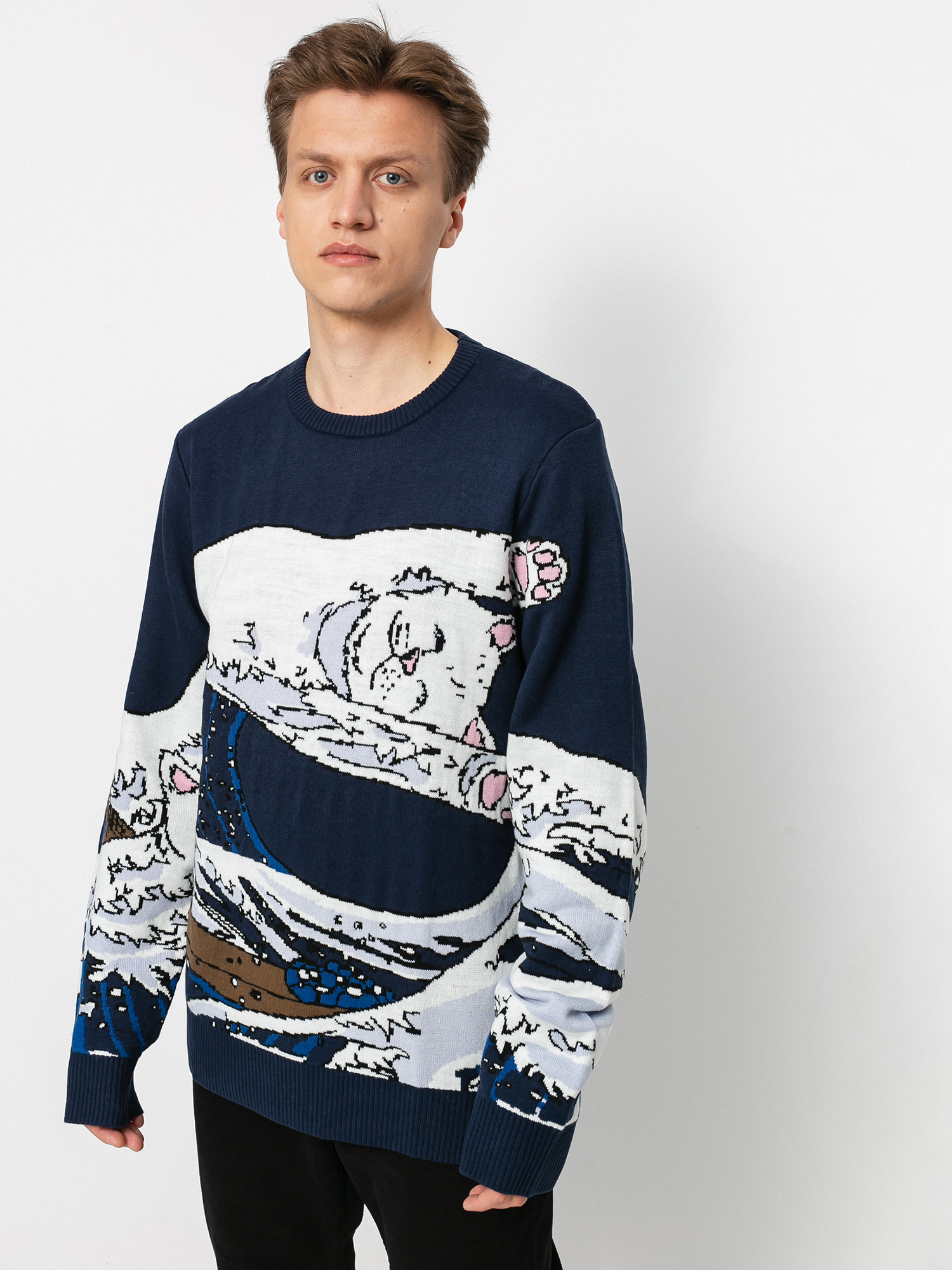 RipNDip Great Wave Sweater (navy)