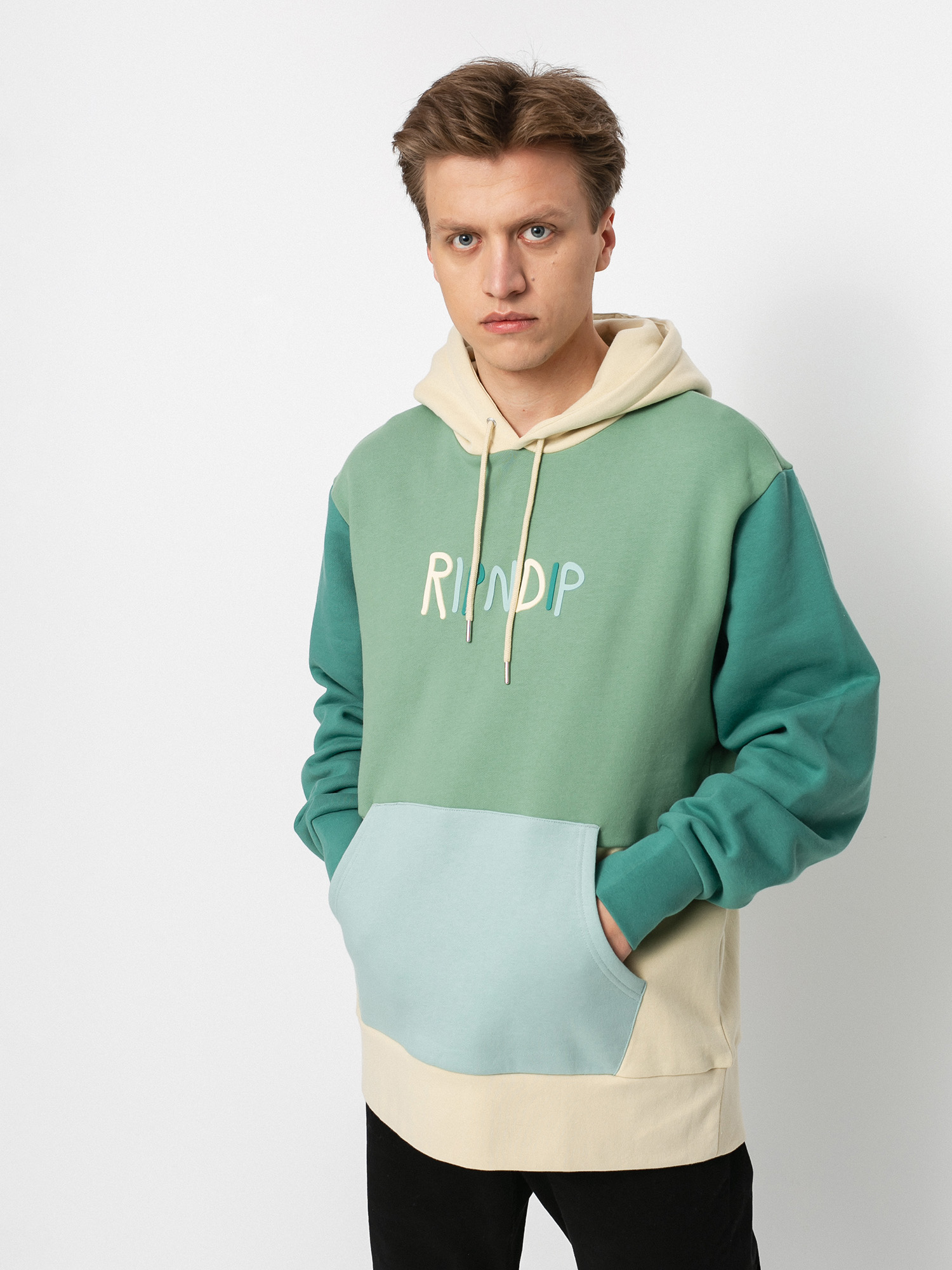 RipNDip Color Block Rubber Logo HD Hoodie (multi)