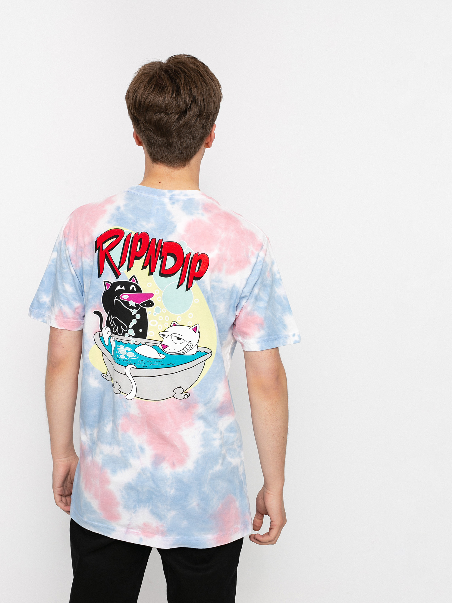 RipNDip Bath Time T-shirt multicolor (periwinkle pink tie dye)