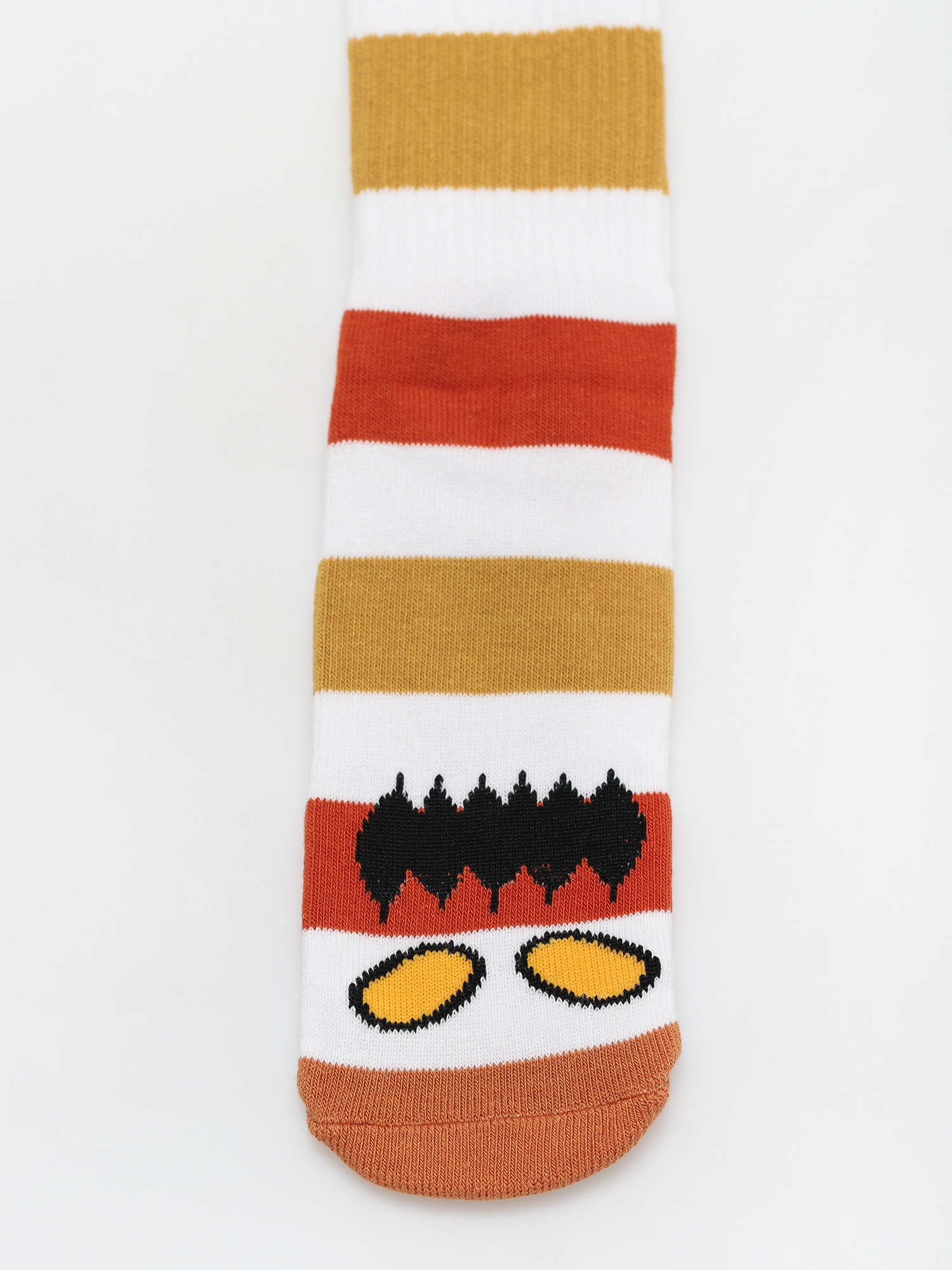 Toy Machine Monster Big Stripe Socks (white/brown)