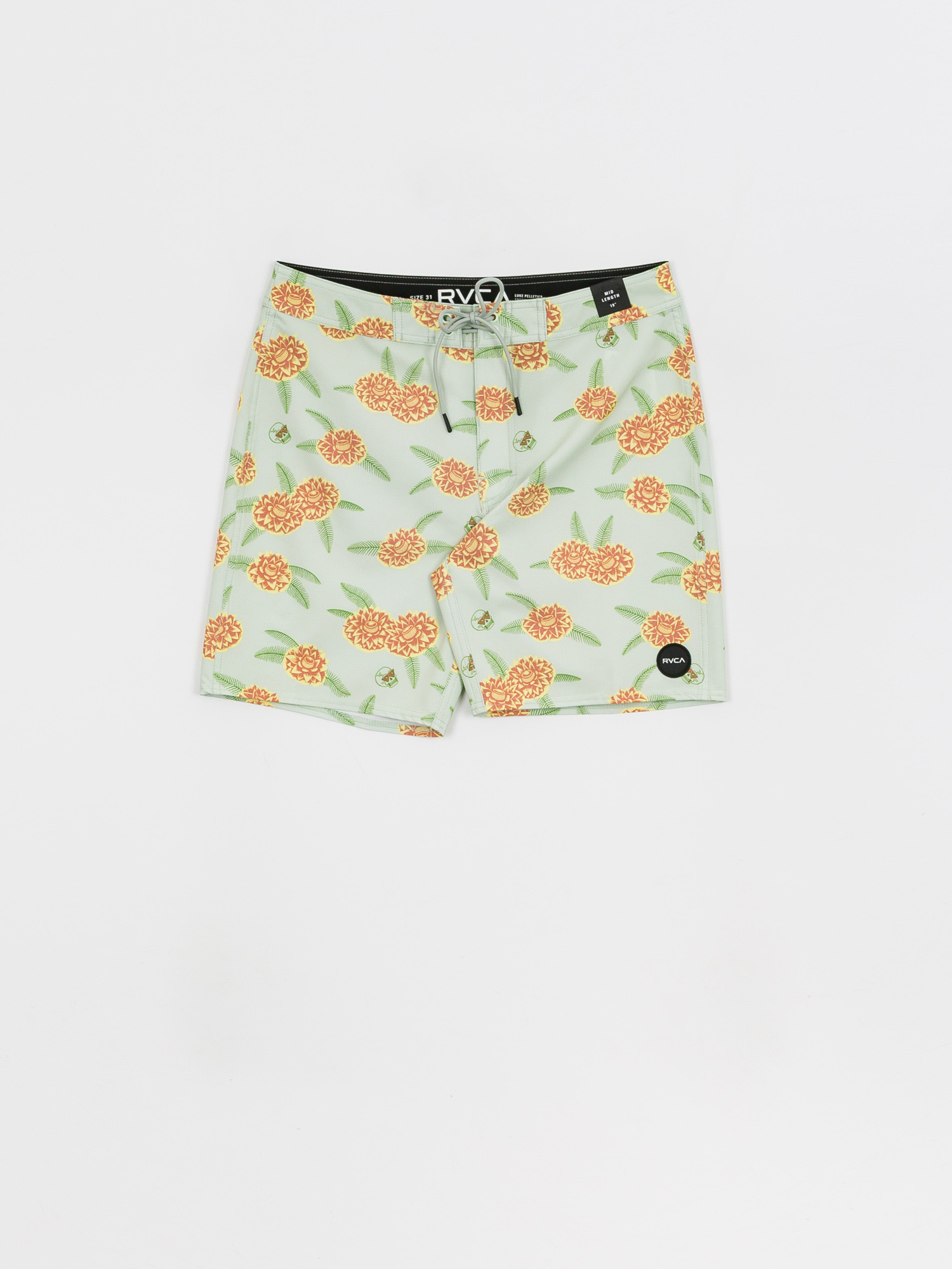 RVCA Luke P Floral Trunk Boardshorts (green tea)