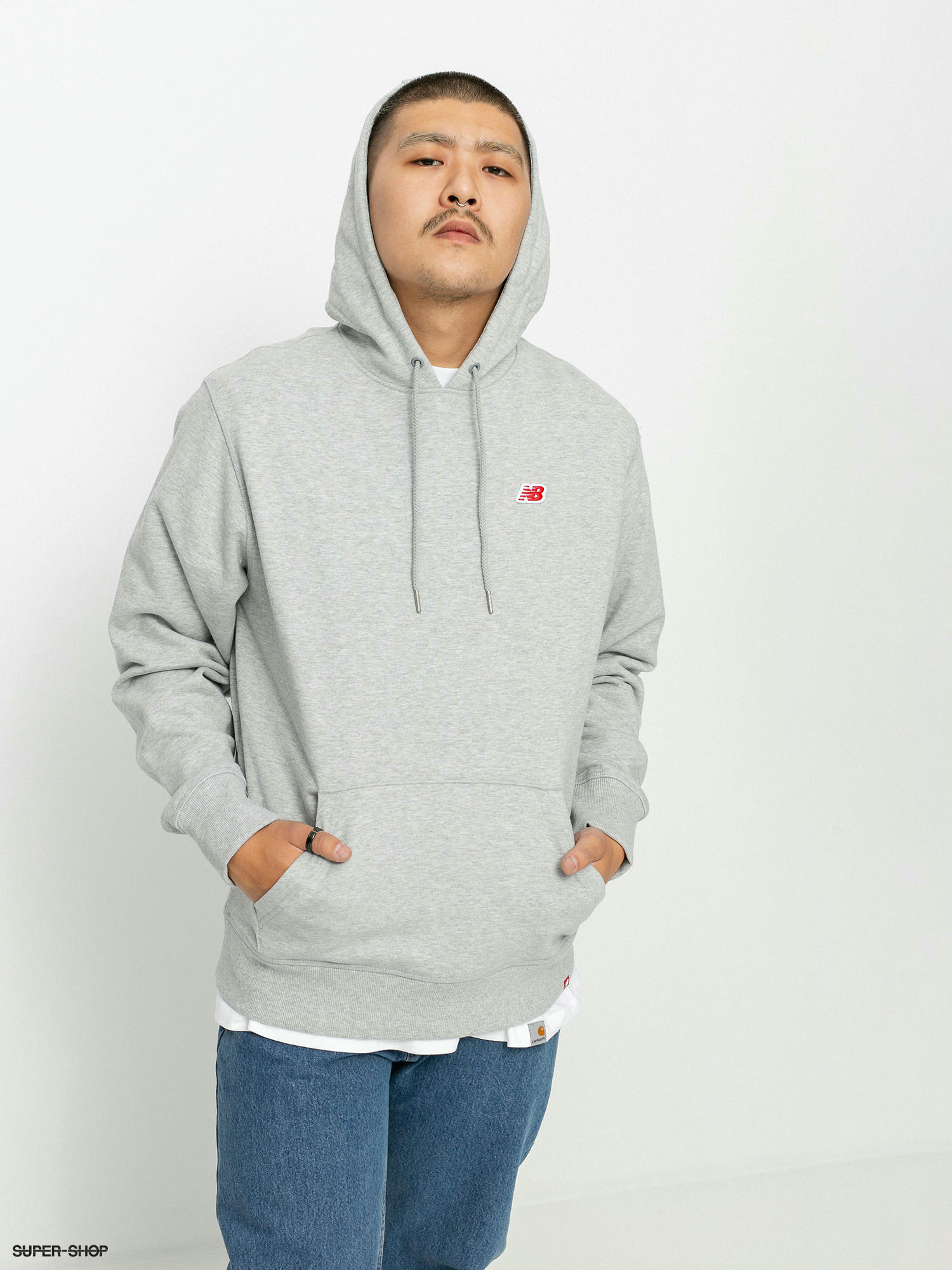 new balance small logo hoodie