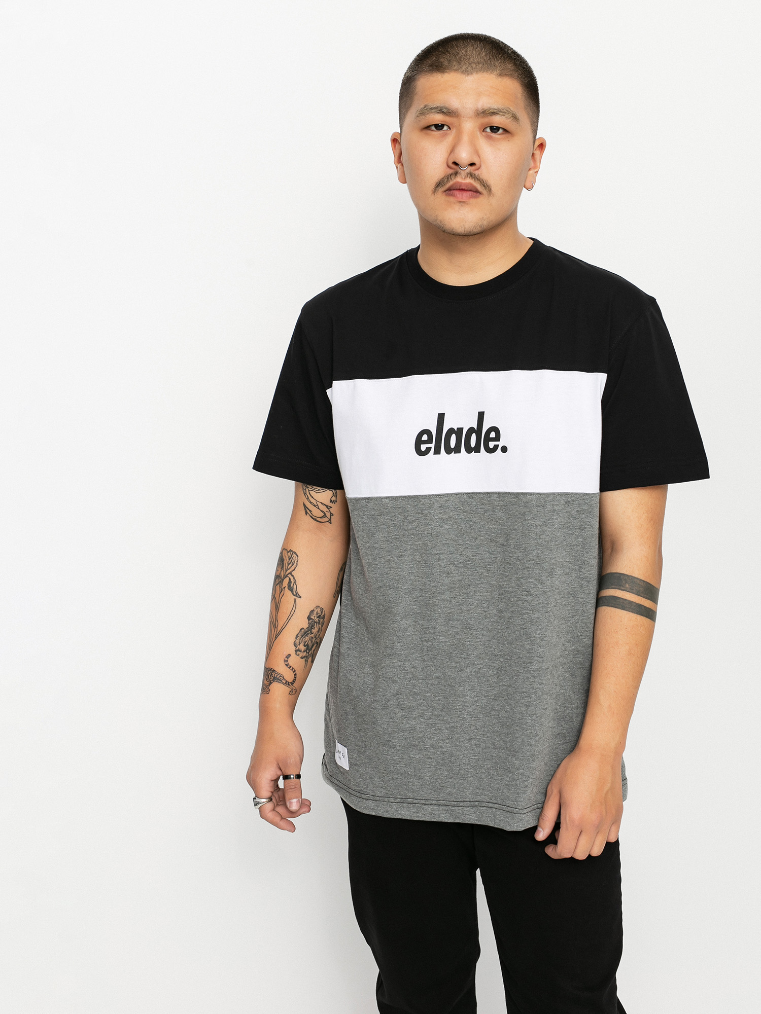 double colour shirt black and white