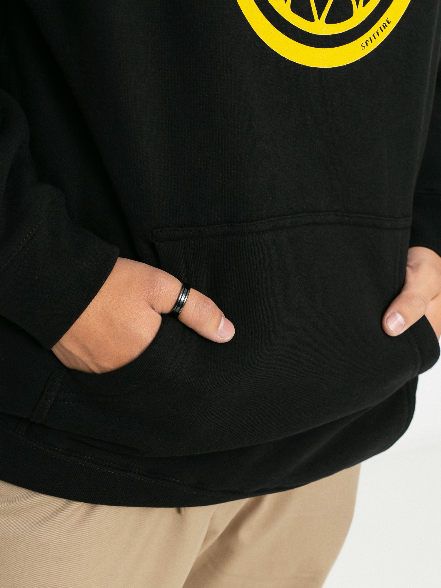 Spitfire Big Head HD Hoodie (black/yellow)