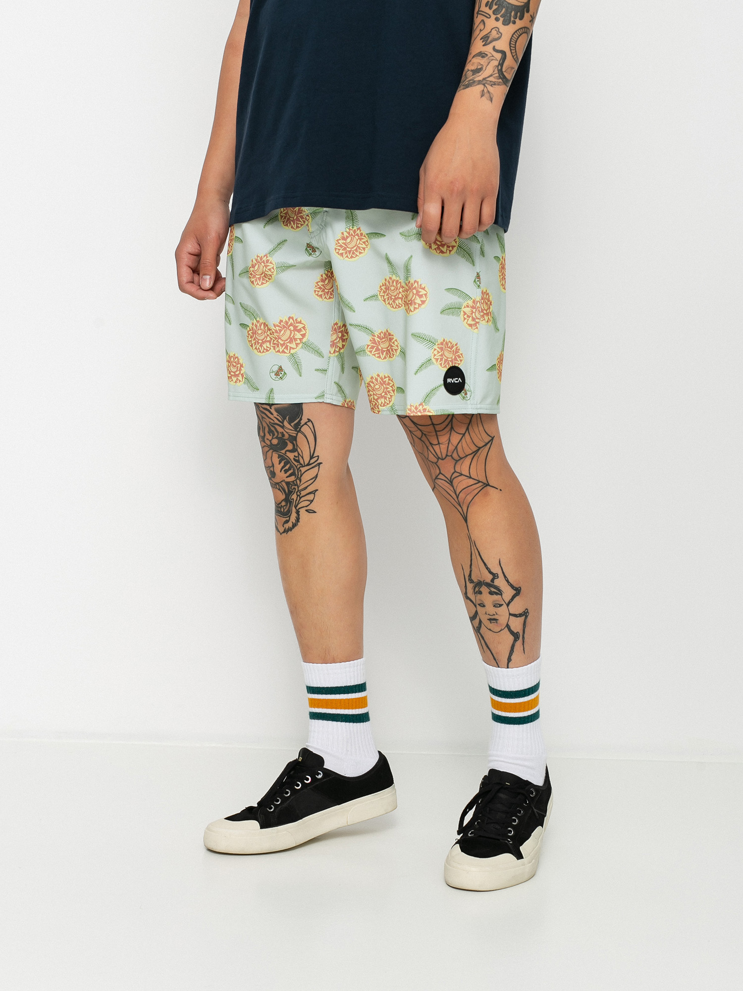 RVCA Luke P Floral Trunk Boardshorts (green tea)