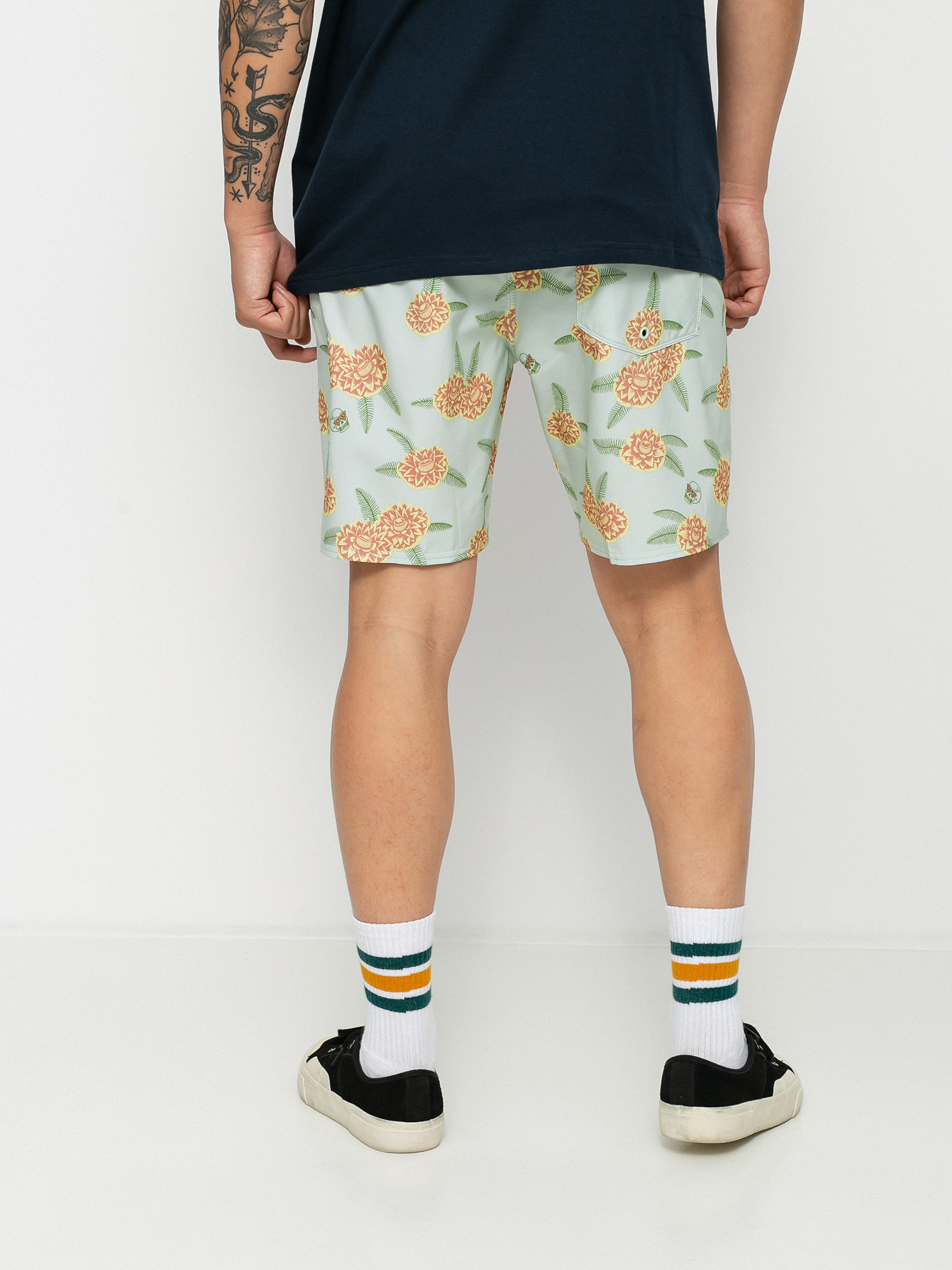 RVCA Luke P Floral Trunk Boardshorts (green tea)