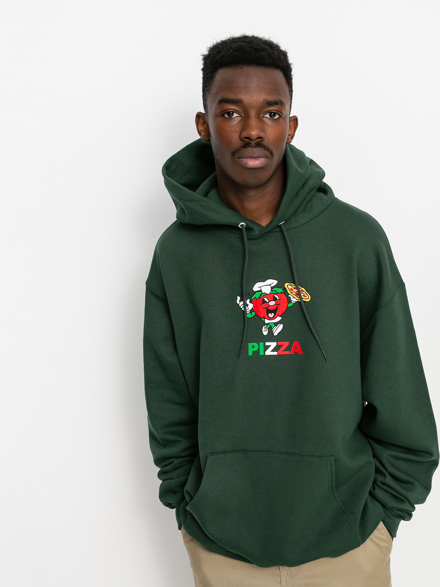 Pizza Skateboards Tomato Chef Champion HD Hoodie (green)