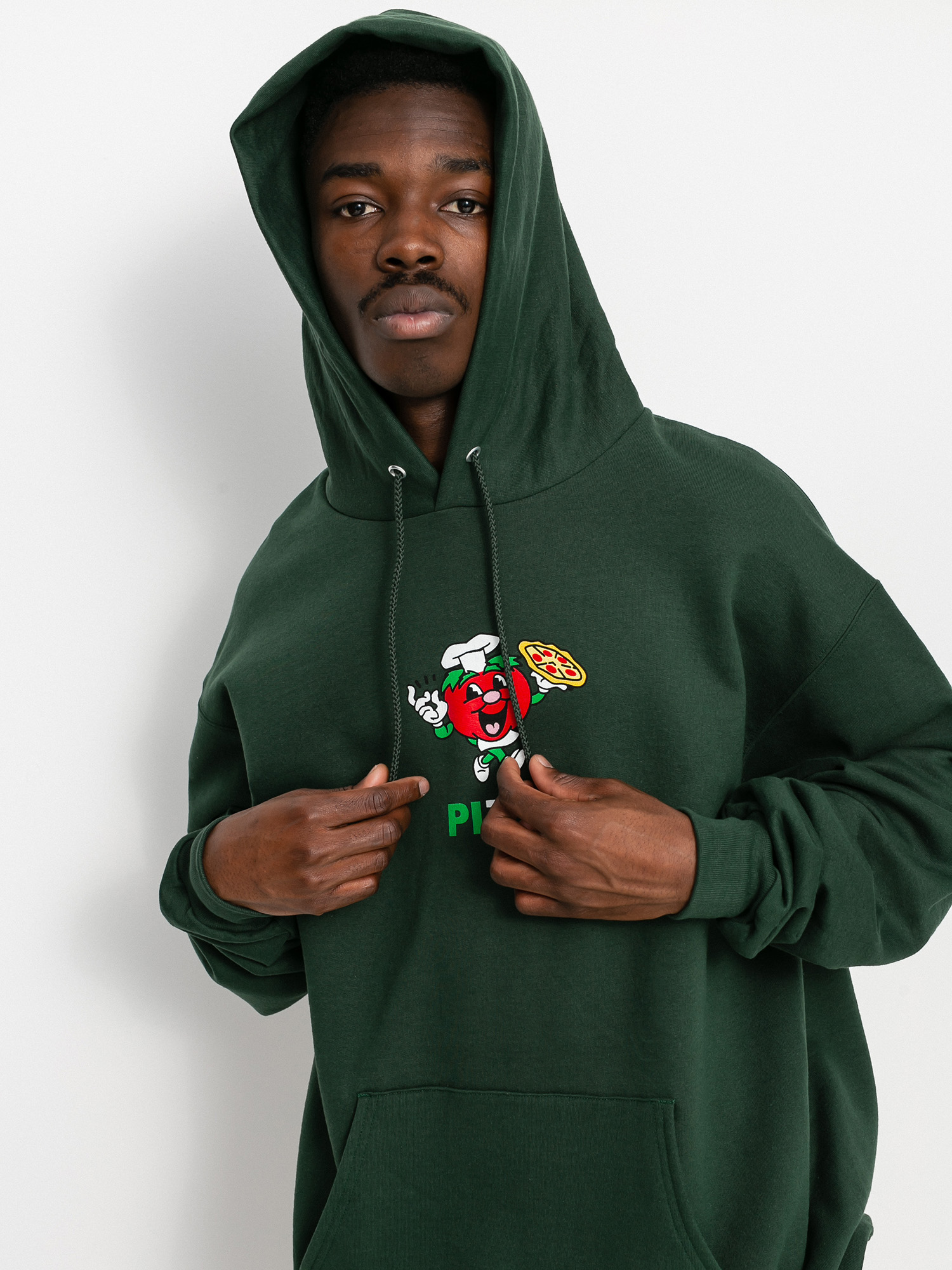 Pizza Skateboards Tomato Chef Champion HD Hoodie (green)