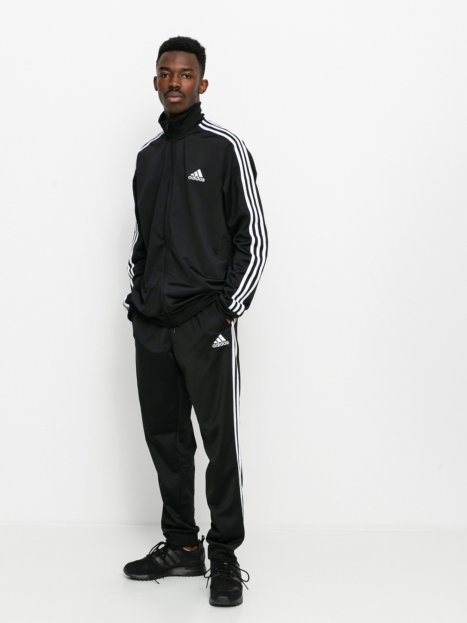 adidas Dres Adidas Essentials 3 Stripes Sweatshirt (black/white)